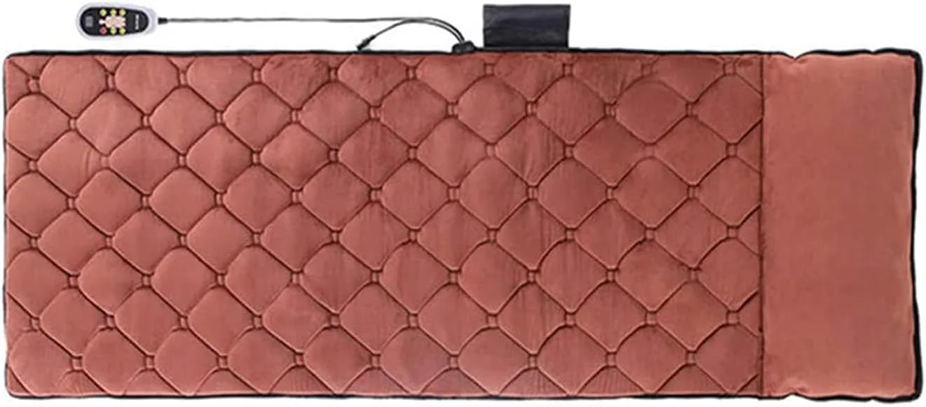 تشک ماساژور صندلی اداری با گرما، پد ماساژور ویبره تمام بدن برای گردن و کمر، کوسن ماساژور تمام بدن برای تسکین درد کمر، ستون فقرات و پا