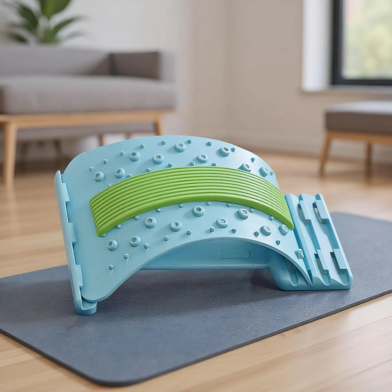 کشش دهنده ستون فقرات، کشش دهنده کمری | تخته کشش ماساژور ارگونومیک ضد لغزش با 3 سطح قابل تنظیم برای رهایی عضلات، مناسب برای مردان، زنان و ورزشکاران