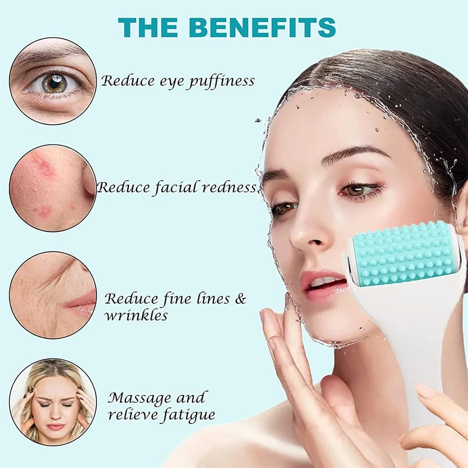 ماساژور فاسیای عربست، ماساژور دستی سیلیکونی، استیک ماساژ عضلانی، ابزارهای استیک ماساژ قابل حمل برای بدن، صورت، گردن، ران، پشت (سبز)