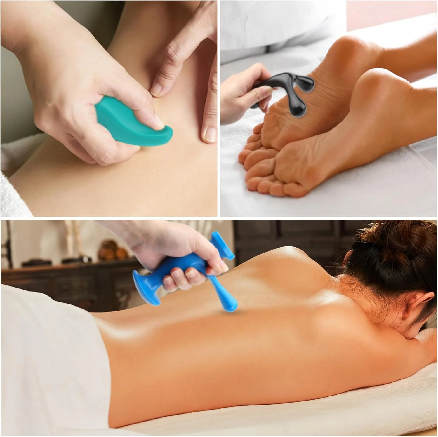 ست ماساژ سه تکه نقطه ماشه ای، ماساژور گردن، ماساژور کمر، دستگاه ماساژ برای گردن و کمر