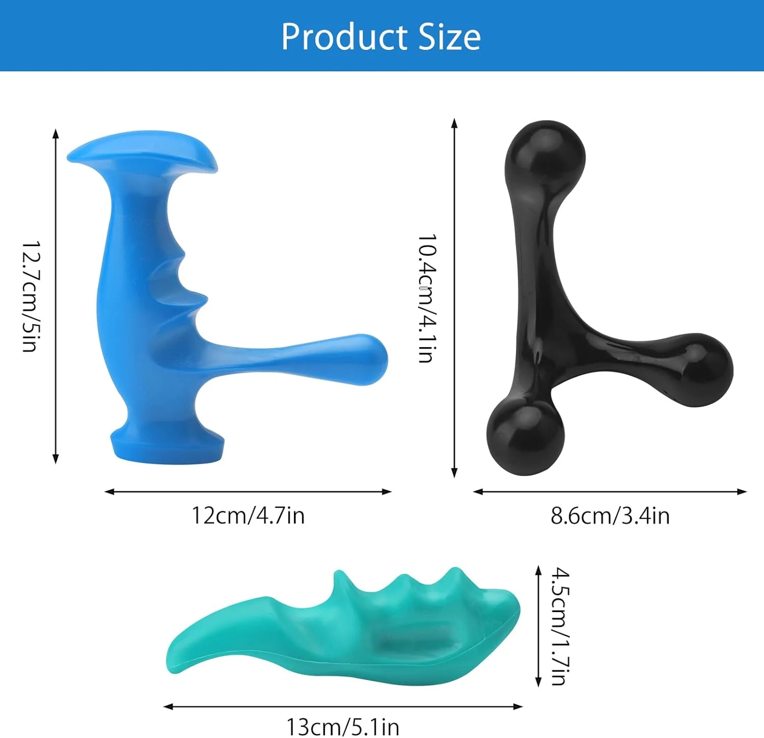 ست ماساژ سه تکه نقطه ماشه ای، ماساژور گردن، ماساژور کمر، دستگاه ماساژ برای گردن و کمر