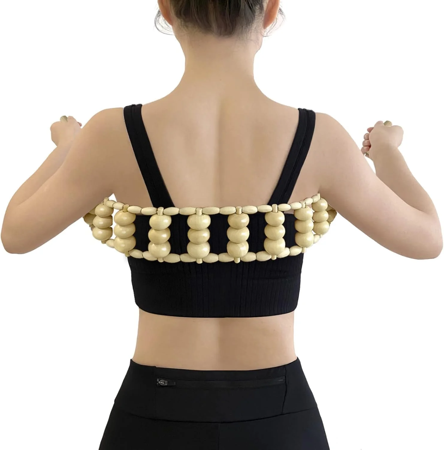 ماساژور رولی چوبی پشت BIGTHREE، کیت حرفه ای مادروتراپی برای تسکین درد پشت، گردن، شانه ها و پاها، ابزار ماساژ فرم دهی بدن و ریکاوری عضلات