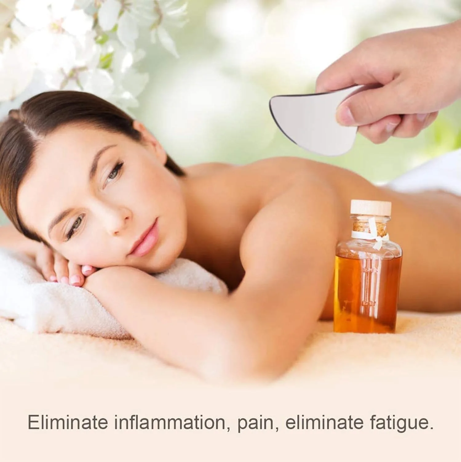 ابزار ماساژ گوا شا ELECDON، ابزار فیزیوتراپی استیل ضد زنگ برای فیزیوتراپی میوفاشیال روی کمر، پاها، بازوها، گردن و شانه