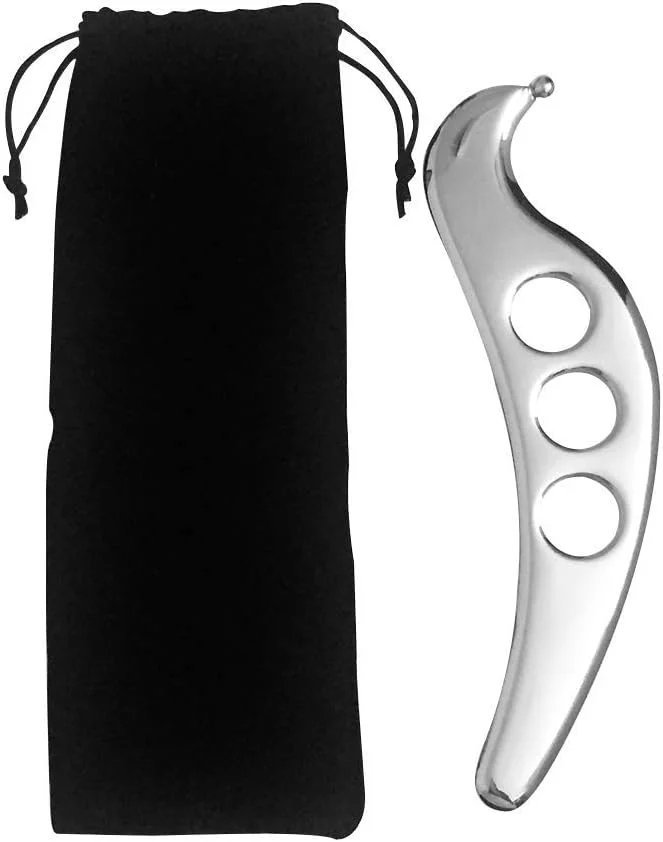 ابزار ماساژ گوا شا NALACAL - تخته خراش فولاد ضد زنگ 420 برای درمان بدن، اسپا، کاهش درد گردن، شانه، پشت و عضلات - ضد حساسیت، ضد خوردگی (1 عدد)