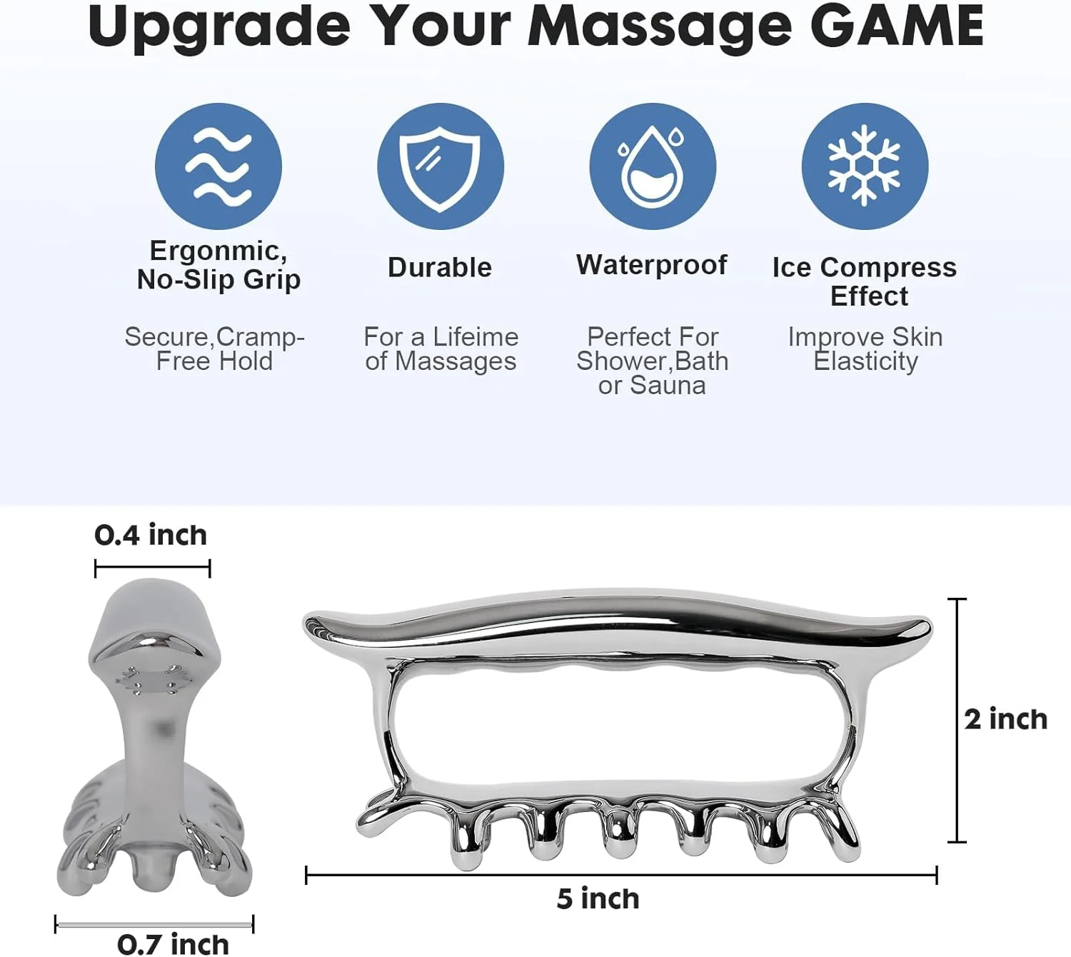 ابزار ماساژ بافت عمیق نالاکال، تخلیه لنفاوی، ماساژ ضد سلولیت، تسکین گره های عضلانی و درمان گوا شا - ابزار چند منظوره ماساژ نقطه ماشه ای و رهاسازی میوفاشیال