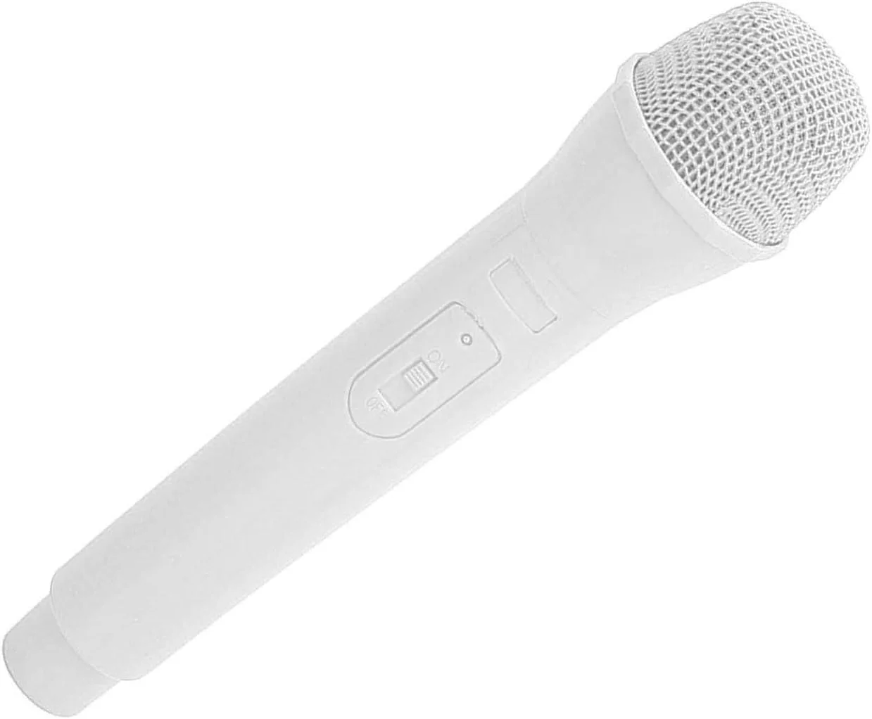 میکروفون اسباب بازی دستی Haofy، میکروفون کارائوکه کودکان با طراحی زیبا، حمل آسان، اسباب بازی تمرینی برای اجرای صحنه، میکروفون شبیه سازی شده برای آموزش (سفید)