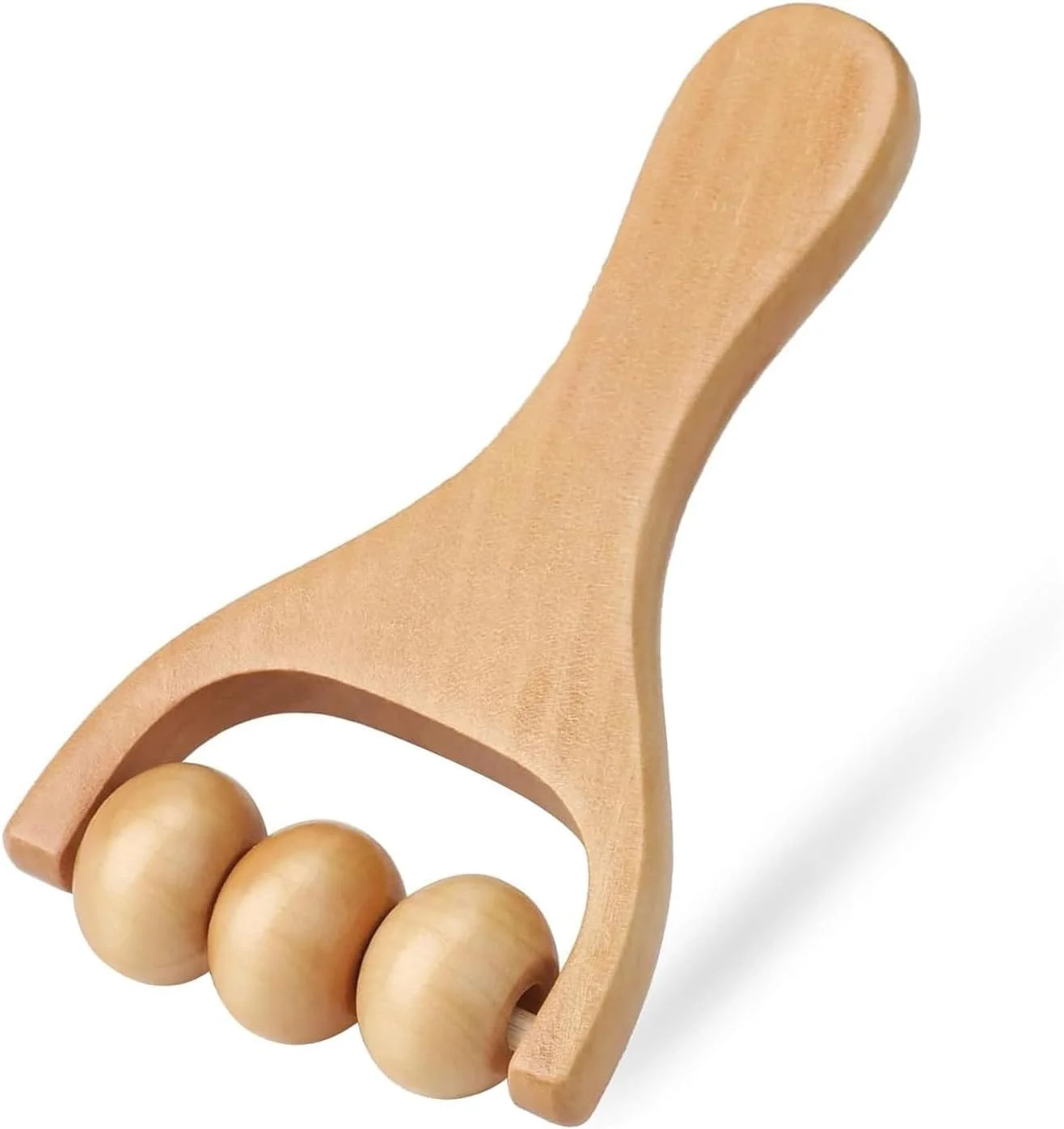 ماساژور دستی چوبی غلطکی، ماساژور دستی نقطه ماشه ای غلطکی برای فاسیا، ماساژ خودکار کمر، ران، پا، دست، ابزار غلطکی فوری تمام بدن، برای بزرگسالان مردان و زنان