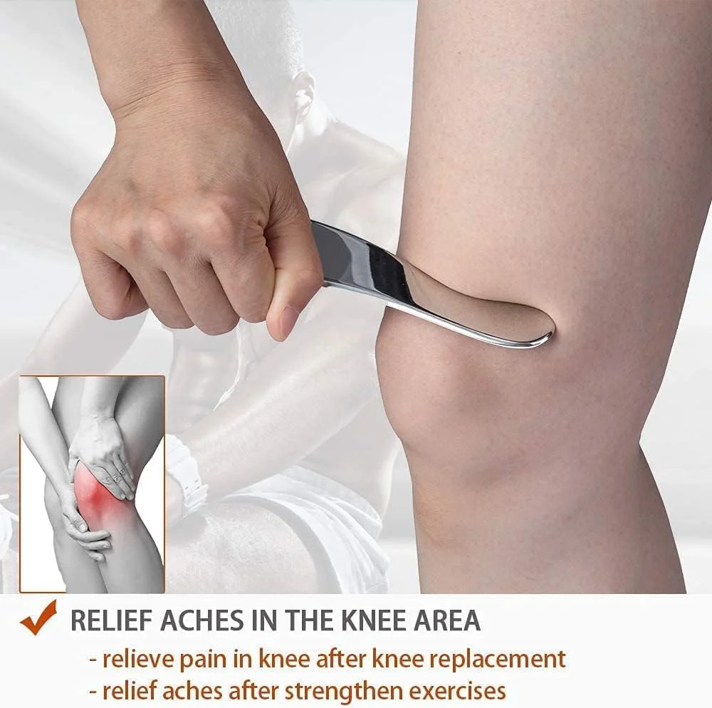 ابزار ماساژ TERRIFI، ابزار خراش استیل ضد زنگ، فیزیوتراپی، خراش بافت نرم، ریلکس کردن بافت نرم، کاهش سردرد، گردن درد و کمردرد