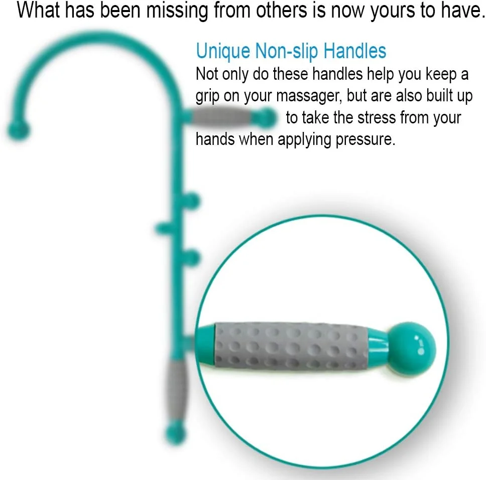 ابزار ماساژ نقطه ماشه ای بدن برای گردن یا کل بدن. شبیه قلاب، این میله ماساژ با دسته های ارگونومیک به اعمال فشار به گره ها برای ابزار رهاسازی میوفاشیال کمک می کند. همراه با دستورالعمل