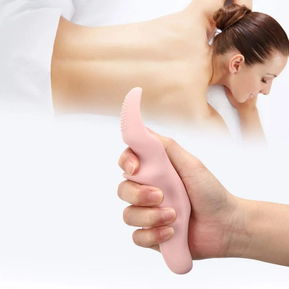 ماساژور انگشتی، ابزار ماساژ بافت عمیق، ابزار ماساژ نقطه ماشه ای، ماساژور محافظ انگشت شست، چوب ماساژ نقطه طب فشاری سیلیکونی قابل حمل، تسکین درد و ناراحتی