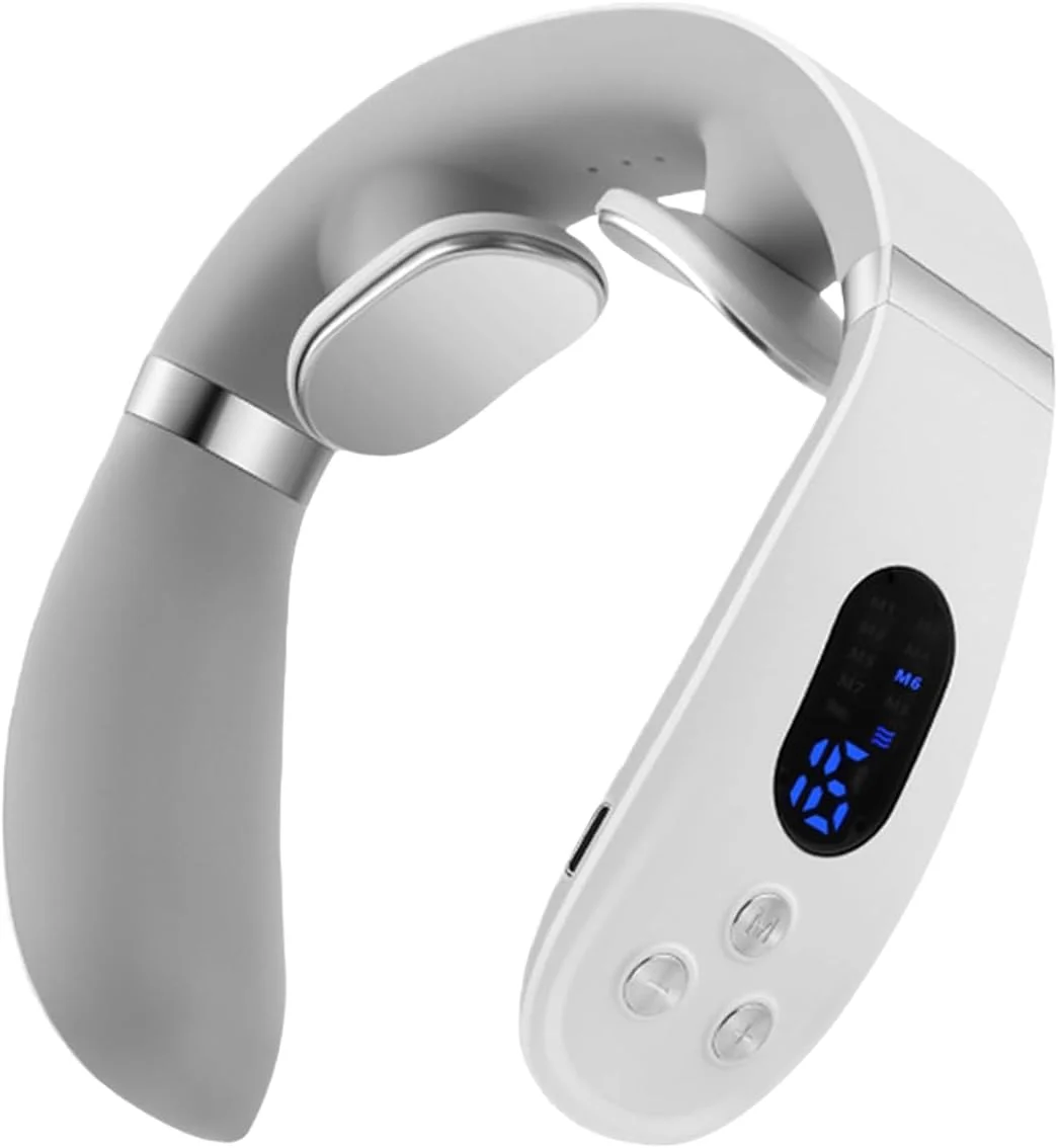 ماساژور گردن بافت عمیق، ماساژور عضلات گردن با پالس حرارتی | دستگاه ماساژ ریلکس کننده شانه ارگونومیک برای سفر، خانه و دفاتر کار