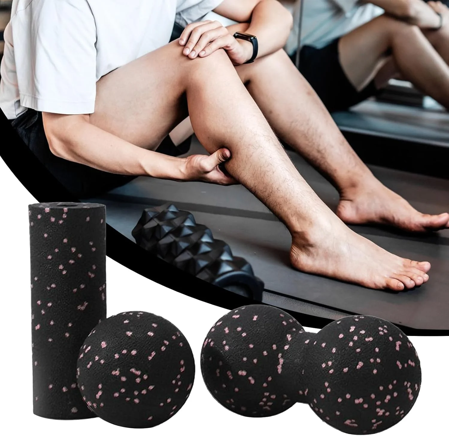 توپ ماساژ پا، توپ ضد لغزش قابل حمل، ماساژور پا | برای زنان، باشگاه خانگی، یوگا، مسافرت، مراقبت روزانه، عضلات و کف پا