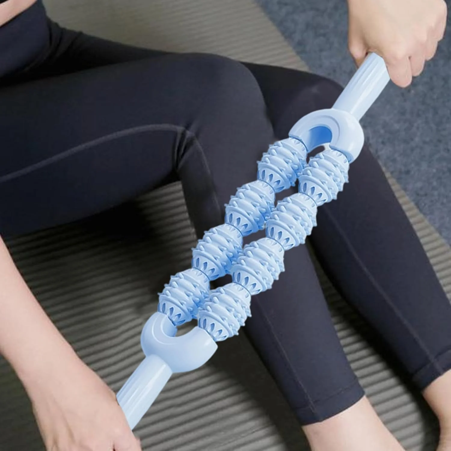 غلتک ماساژ دستی ساق پا | ماساژور ضد لغزش برای بدن، گردن، کمر، بازوها، گرفتگی عضلات، سفتی، گرم کردن روزانه، خانه، محل کار، باشگاه، تمرین، مسافرت، تناسب اندام، زنان، مردان