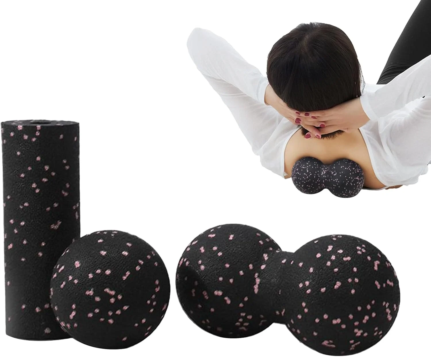 توپ ماساژ برای پا - توپ دستی ضد لغزش | ماساژور کمر، برای مراقبت از عضلات بدن زنان، مناسب برای باشگاه خانگی، یوگا، مسافرت و استفاده روزانه