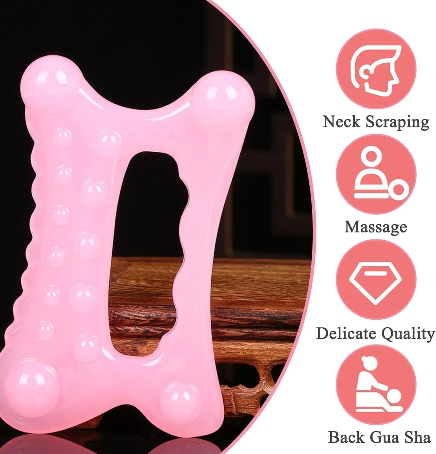ابزار گوا شا BIGTHREE، ابزار تمام بدن با تخته خراش صورت و تخته ماساژ سر برای سلولیت، فرم دهی و تسکین درد، برای استفاده پا، گردن، کمر، صورت، ایده آل برای اسپا خانگی و هدایای تعطیلات