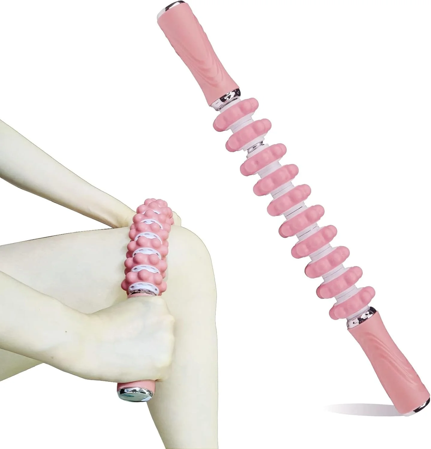 غلتک ماساژ BIGTHREE، میله ماساژ بدن منعطف، رفع سلولیت، تسکین تنش و درد عضلانی، میله غلتکی ماساژ کاربردی برای ریکاوری عضلات پا و کمر