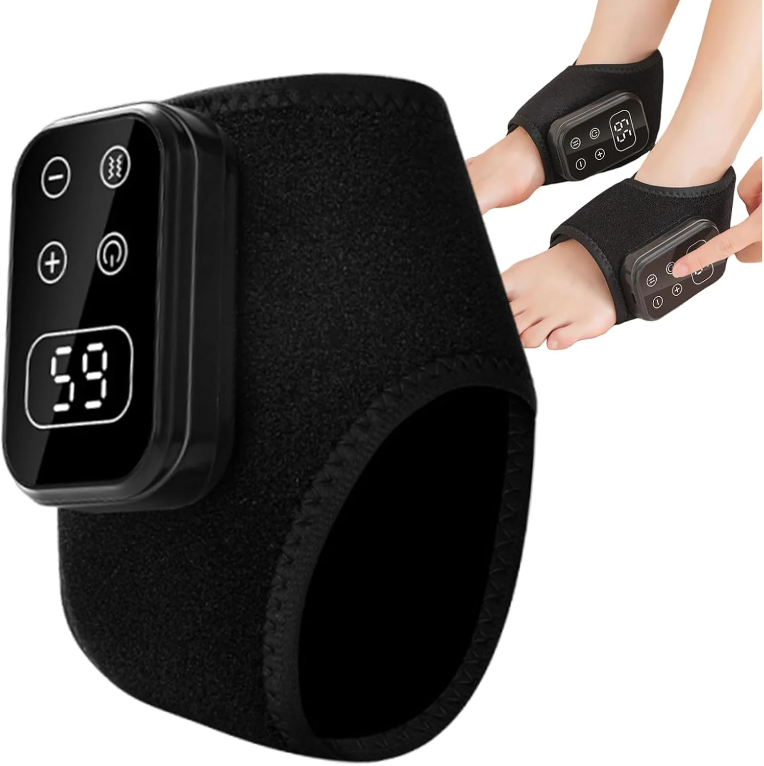 ماساژور پا و مچ پا، گرم کننده برقی با 5 حالت - محافظ حرارتی مچ پا | برای استفاده روزانه و آسایش پا در منزل، مسافرت، آقایان، خانم ها و سالمندان