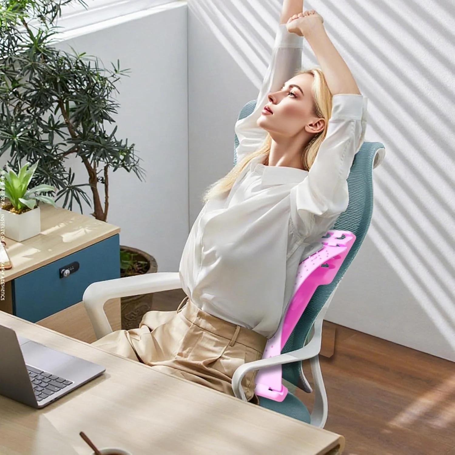 تخته کمری | ماساژور کششی با قابلیت تنظیم سطح، تخته کشش کمری برای ریلکسیشن عضلات ستون فقرات، مناسب برای خانه، محل کار، مدرسه، بعد از تمرین، کار و مطالعه آقایان