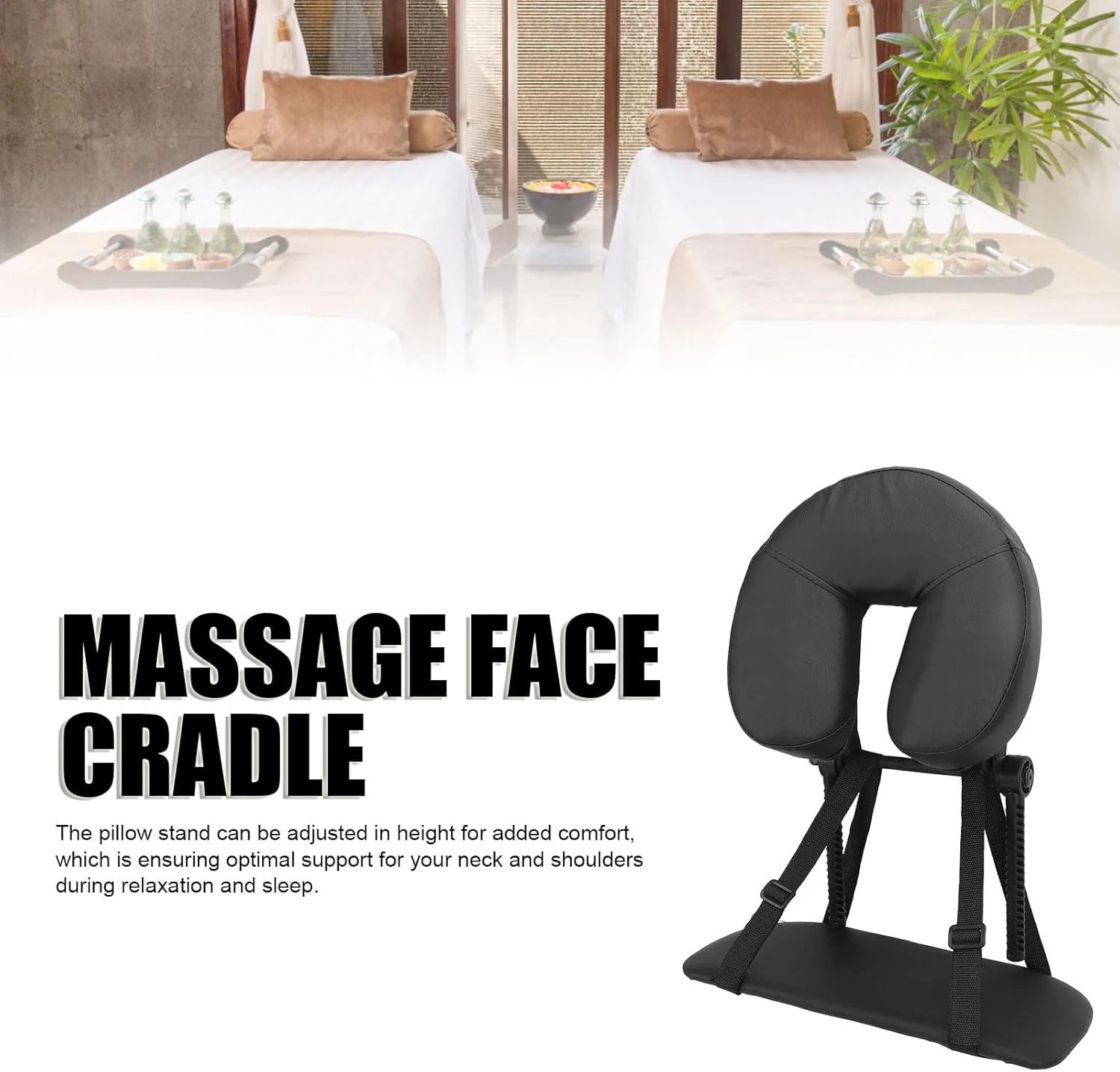 بالشت و جای صورت میز ماساژ، جای صورت قابل تنظیم U شکل برای تخت زیبایی، جایگزین یونیورسال زیرسری تخت ماساژ برای سالن منزل، تجهیزات اسپا زیبایی