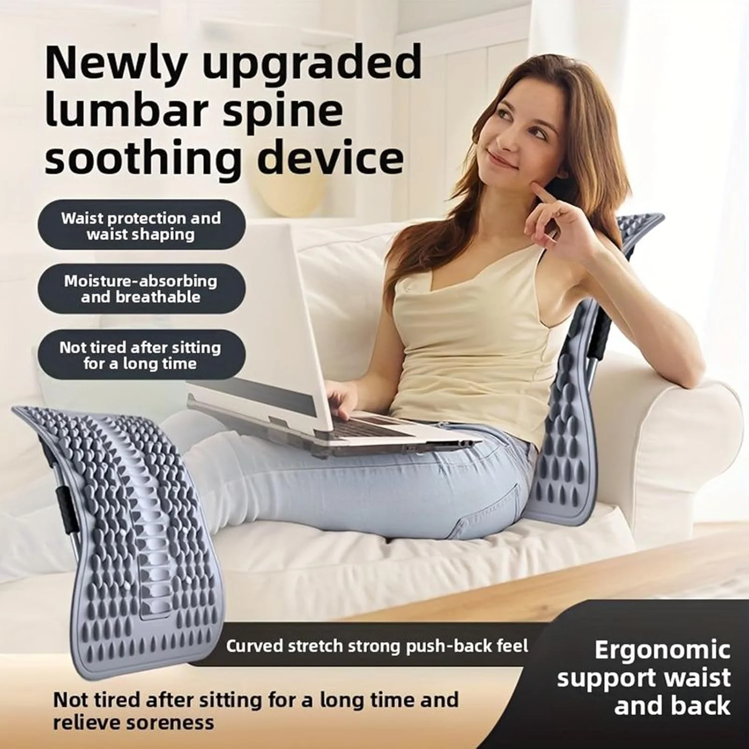 کشش دهنده کمر، کشش دهنده ستون فقرات، ابزار کشش ستون فقرات برای تراز کردن ماساژور برای جوانان، دوستان، مردان، زنان، خانواده، پسران