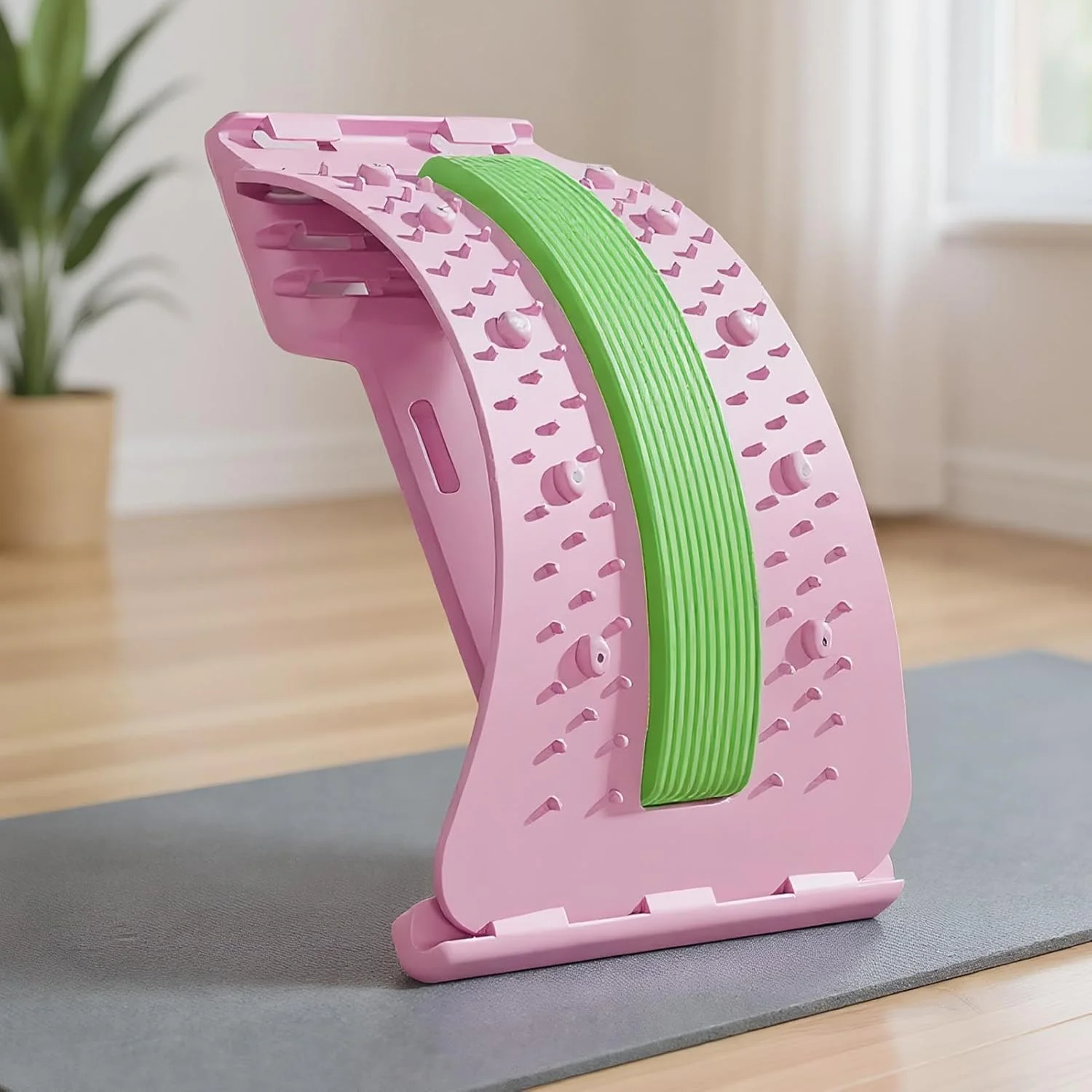 کشش دهنده قوس کمر، کشش دهنده کمری | ماساژور ارگونومیک ضد لغزش قابل تنظیم 3 سطحی برای رهایی عضلات، ریکاوری بدن، تناسب اندام خانگی