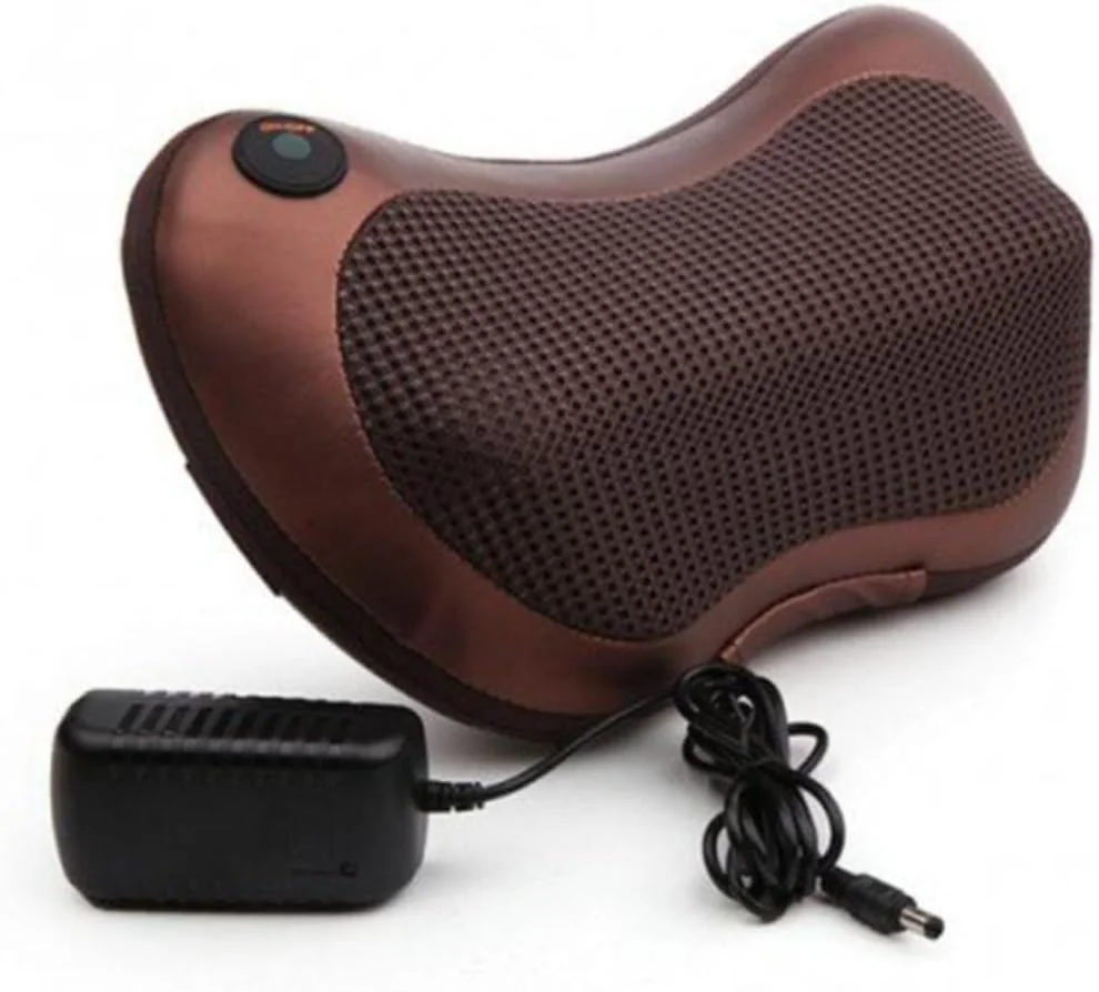 ماساژور گردن و شانه: بالش تسکین دهنده بافت عمیق برای کمر، پاها، کمر - خانه، دفتر و ماشین | گرما درمانی الکتریکی | ویبراتور مغناطیسی شیاتسو | ریلکسیشن عضلات ماساژور پا