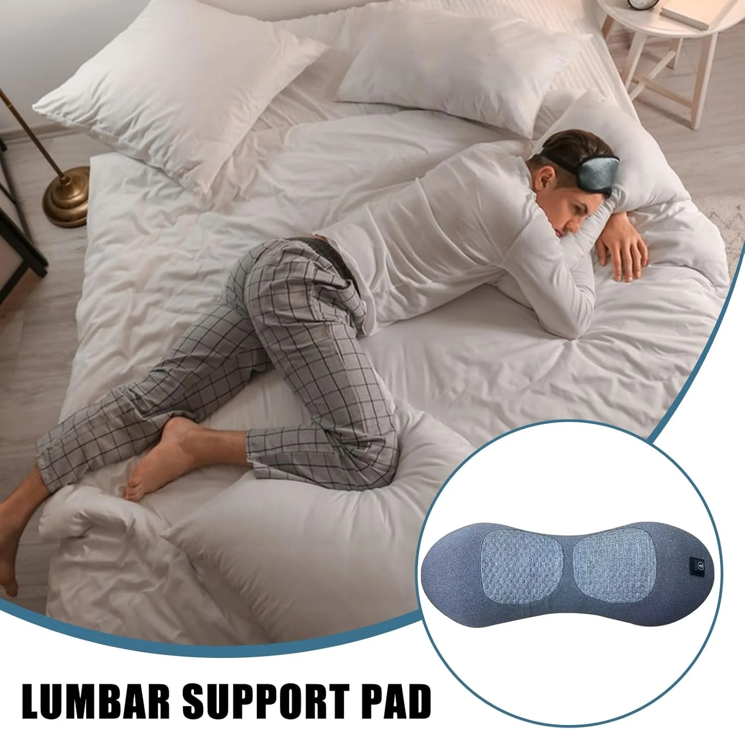 ماساژور ملایم ستون فقرات، کوسن پشتی کمری، بالش ماساژ ارگونومیک برای صندلی اداری، ماساژور درمانی کمر، ماساژ برای خواب، صندلی اداری و صندلی ماشین