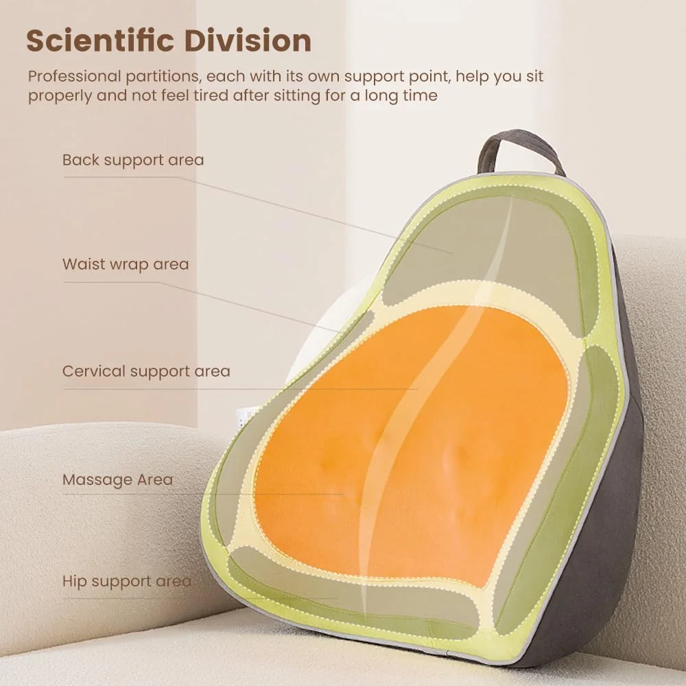 ماساژور گردن و کمر با گرما، ورز دادن عمیق بافت، پشتیبانی کمری، بالش ماساژ برقی برای کمر، شانه ها، تسکین درد عضلات بدن، استفاده در خانه، ماشین، دفتر