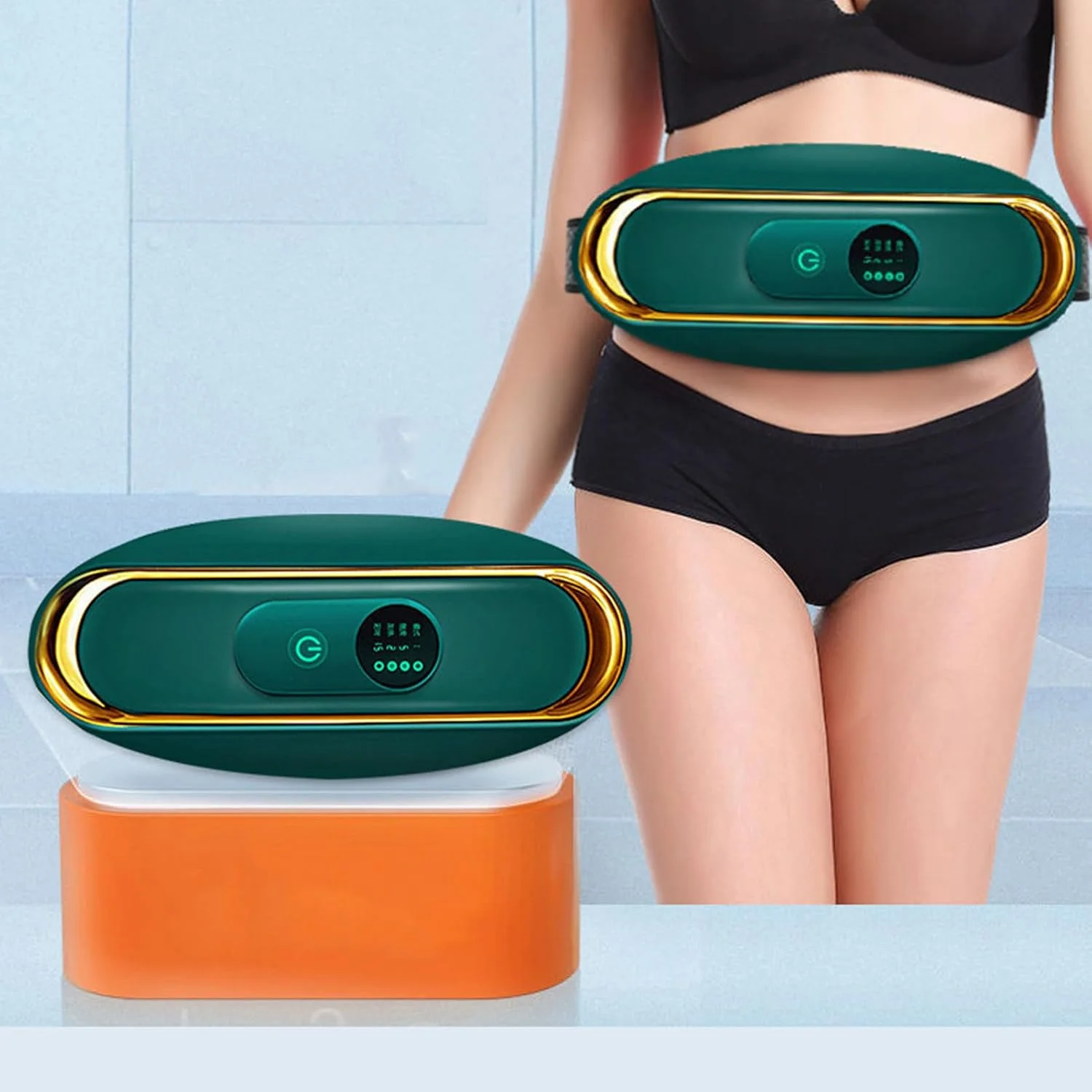 ماساژور شکم برای هضم، ماساژور شکمی لرزشی قابل حمل بی سیم، دستگاه تسکین کمر - برای ورزش و فرم دهی عضلات کمر، بدن، پا و شکم آقایان و بانوان