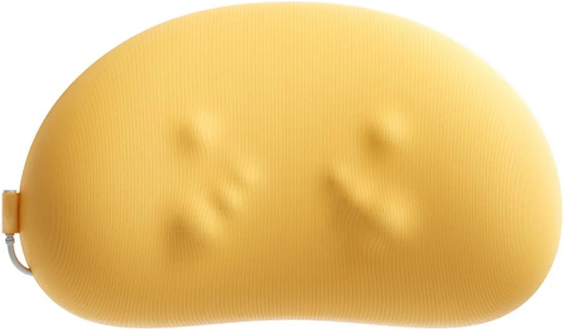 ماساژور کمر خانگی با کمپرس گرم، کوسن کمری برای درد پایین کمر و گردن، ماساژور چند منظوره ورزشی کمر، زرد