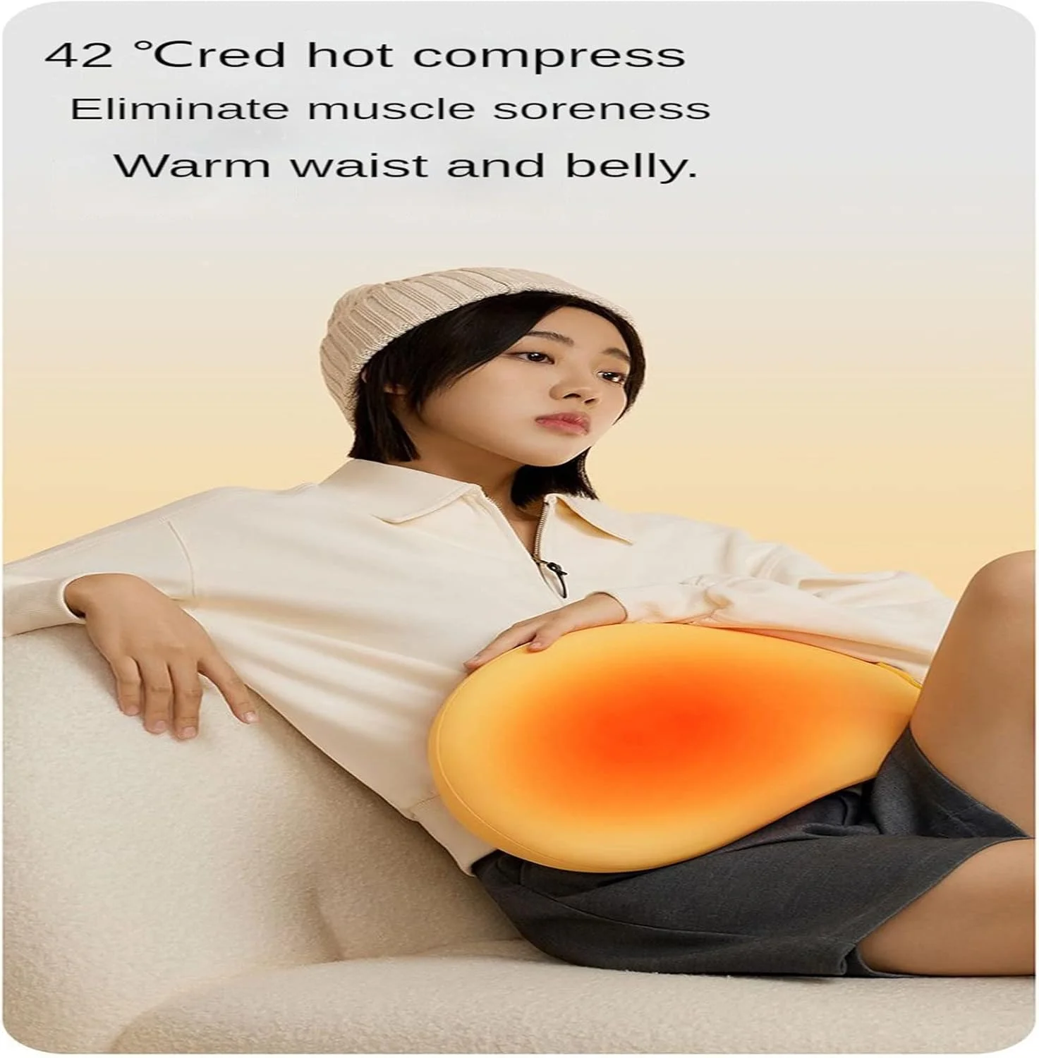 ماساژور کمر خانگی با کمپرس گرم، کوسن کمری برای درد پایین کمر و گردن، ماساژور چند منظوره ورز دهنده کمر، آبی