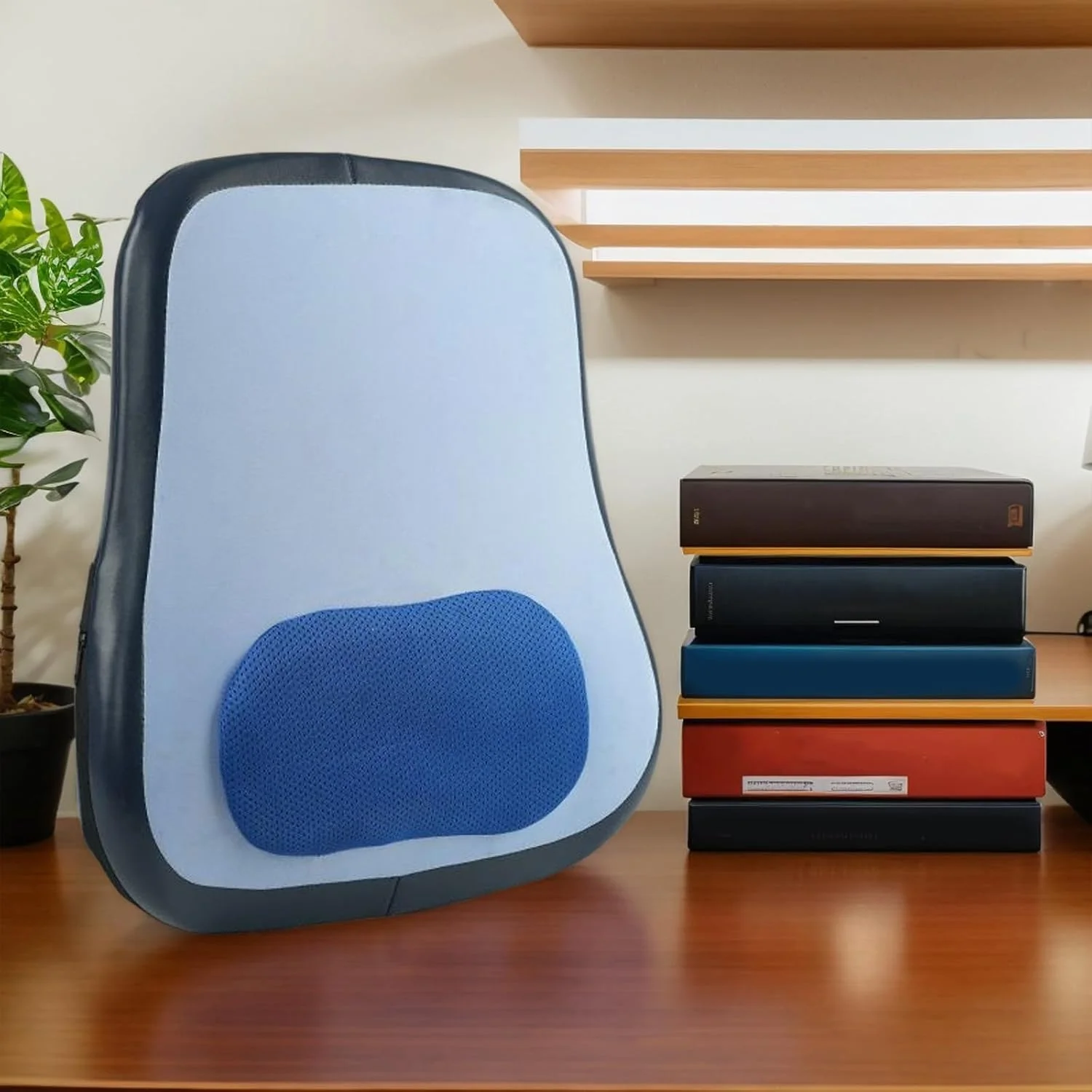 ماساژور کمر با گرما، ماساژور گردن با گرما، کوسن پشتیبانی کمری برقی بی سیم برای مردان زنان ریکاوری ورزشی مسافرت صندلی ماشین خانه