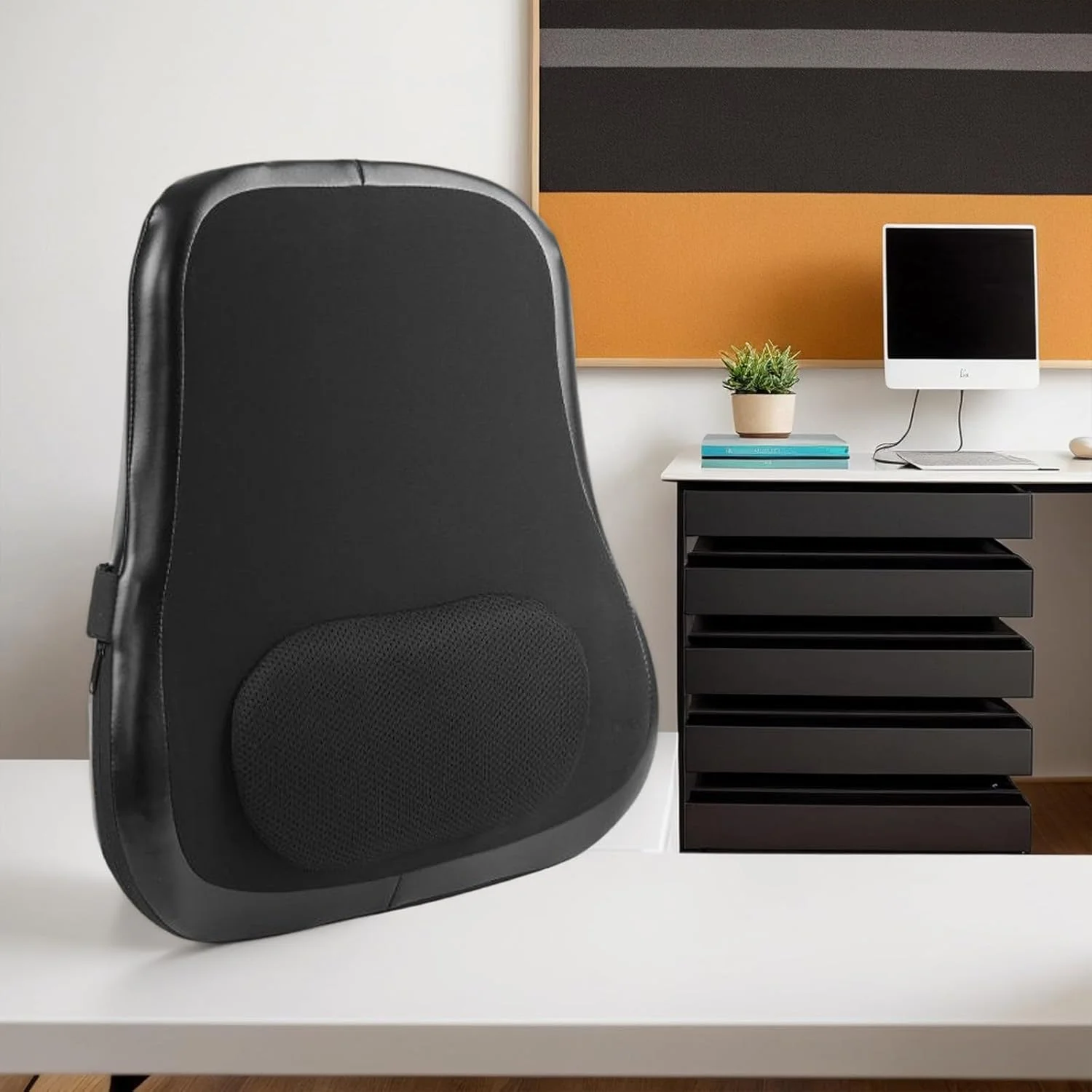 ماساژور کمر و گردن گرمایشی | کوسن برقی و بدون سیم برای پشتیبانی از کمر، مناسب برای آقایان، بانوان، ریکاوری ورزشی، مسافرت، صندلی ماشین و منزل