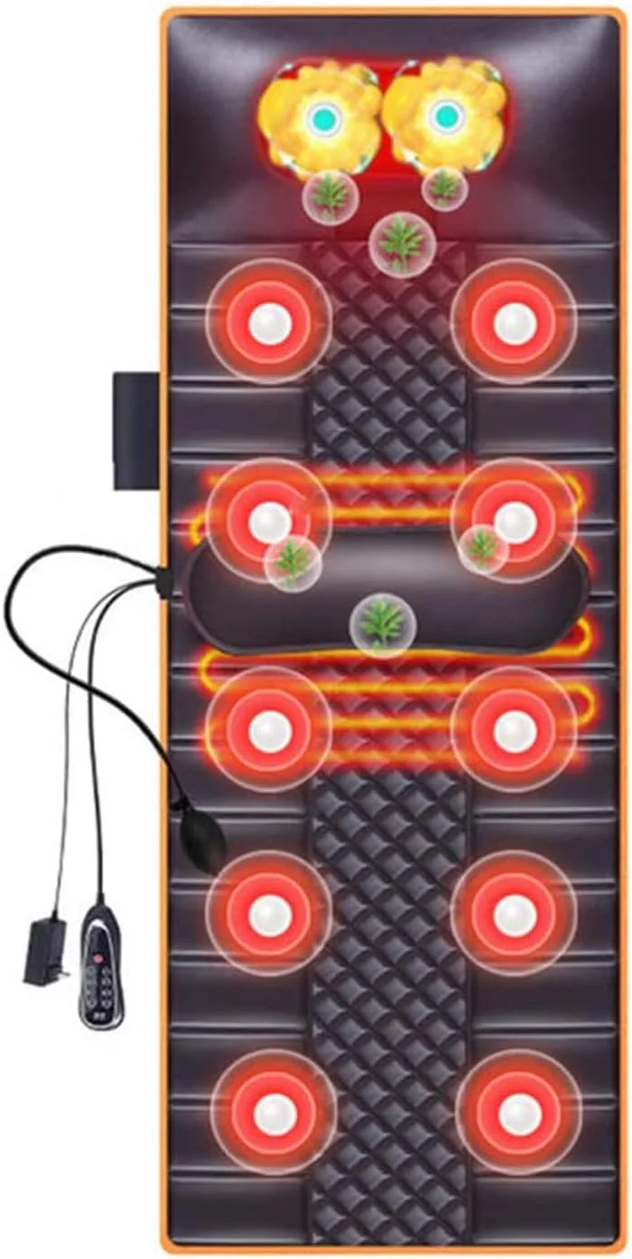 تشک ماساژور کل بدن با 20 سر ماساژ گردن، تشک ماساژور کل بدن برای تسکین درد کمر و پا