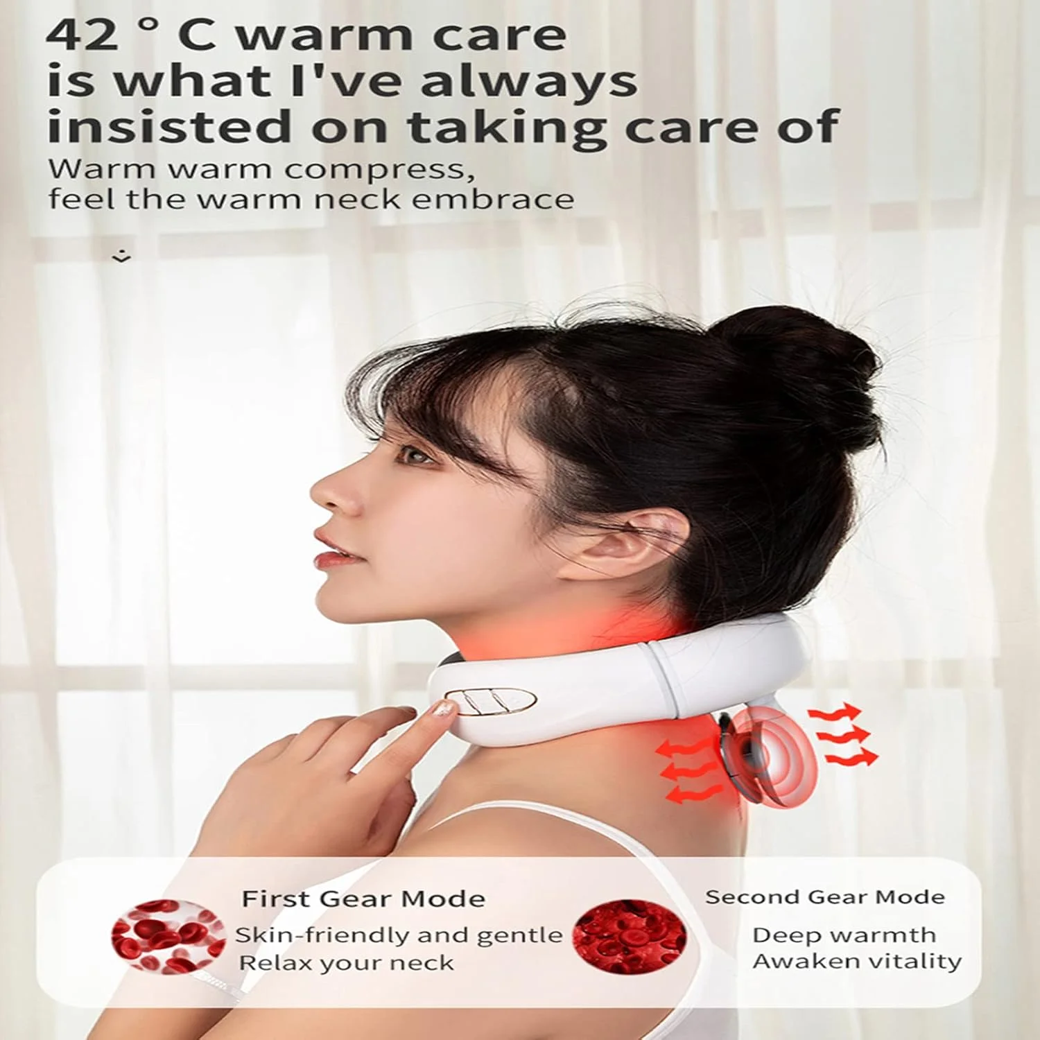 ماساژور ستون فقرات گردنی، شانه، گردن، کمر، بالشتک ستون فقرات کمری، شارژی، کل بدن، ماساژور ورزشی خانگی با کمپرس گرم