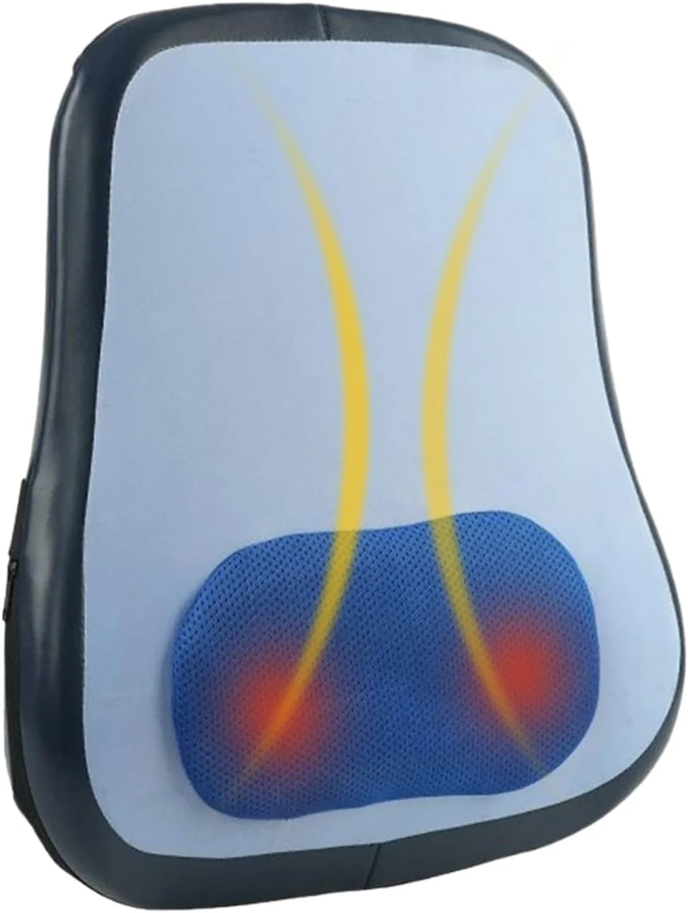 ماساژور کمر با گرما - ماساژور قابل حمل کمر با گرما، کوسن برقی بی سیم برای پشتیبانی از کمر مناسب برای مردان، زنان، ریکاوری ورزشی، مسافرت، صندلی ماشین و خانه