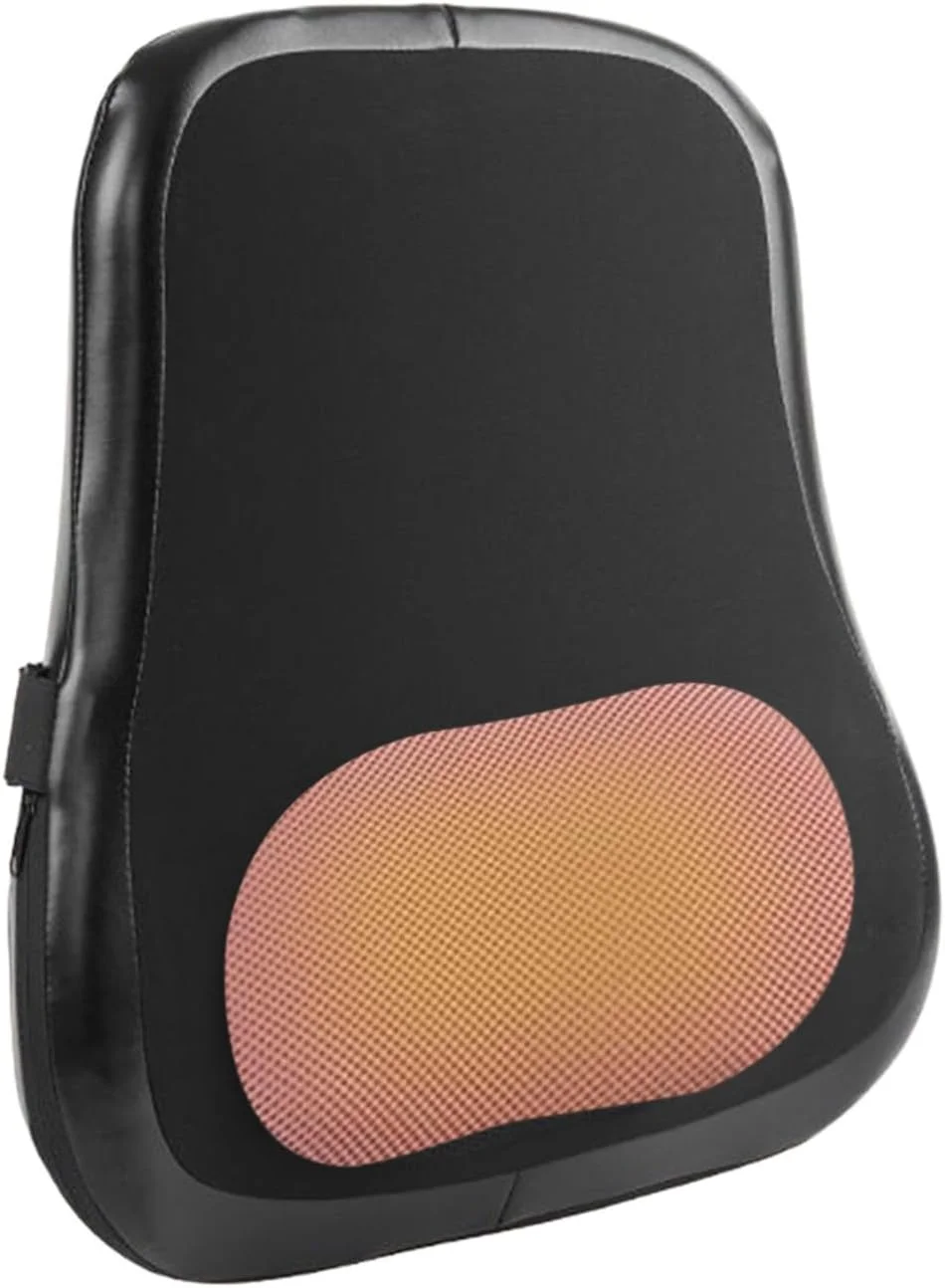 ماساژور کمر با گرما - ماساژور گردن گرمایشی | کوسن پشتیبانی کمری برقی و بدون سیم برای زنان و مردان، مناسب محل کار، ریکاوری ورزشی، خانه، مسافرت، صندلی ماشین