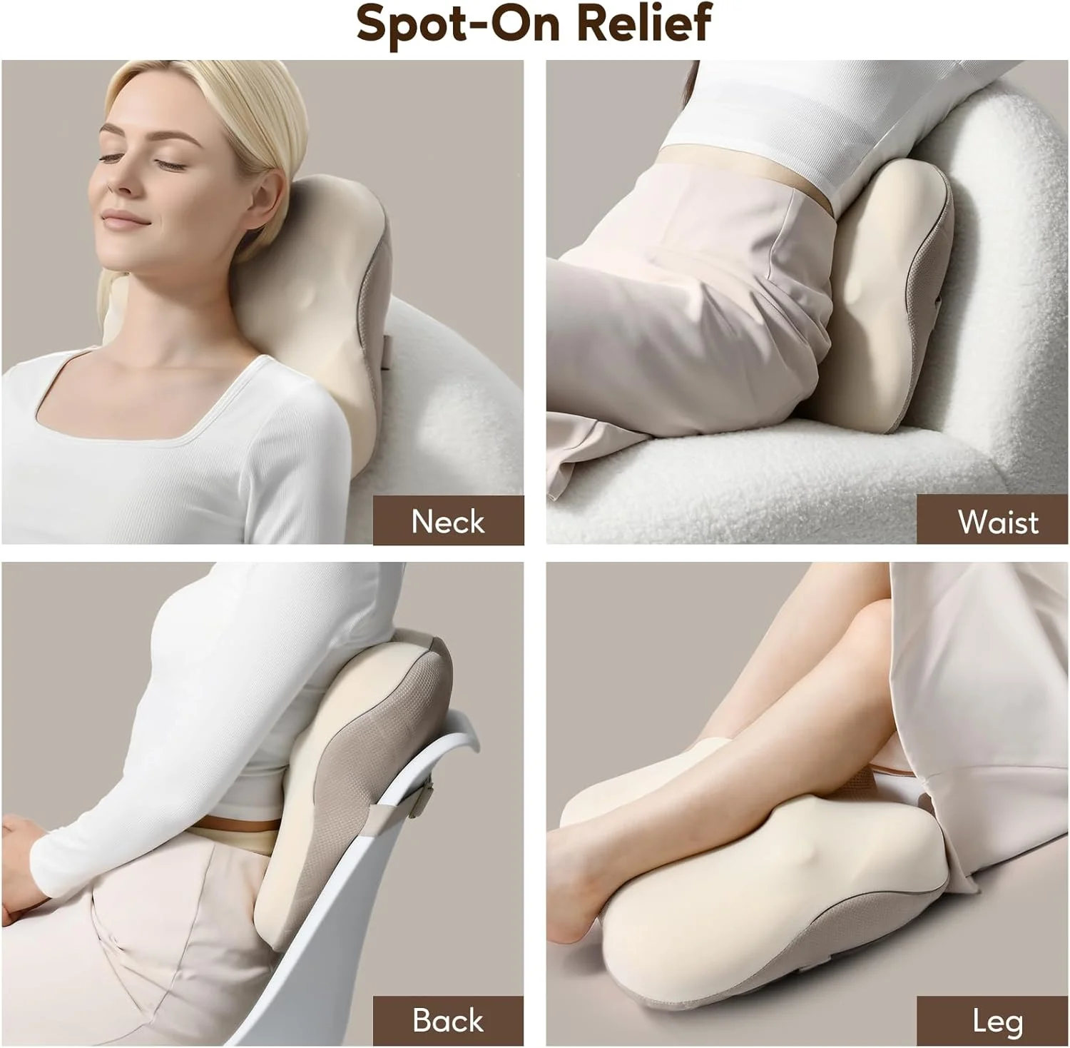 ماساژور شیاتسو آربولیف برای کمر با عملکرد گرما و اپلیکیشن; ماساژور بی سیم برای گردن، شانه و کمر، روکش قابل شستشو و زمان کارکرد طولانی، مناسب برای دفتر و خانه