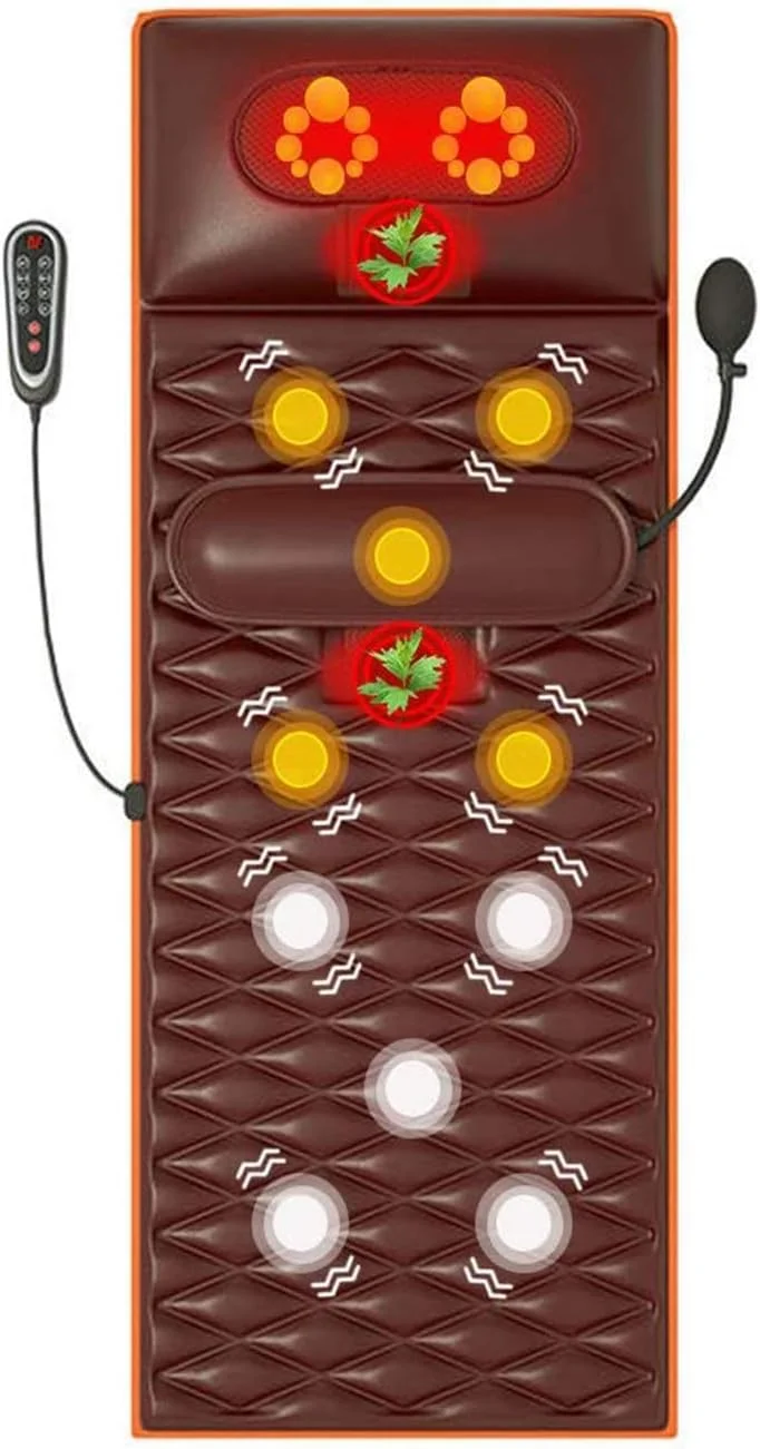 تشک ماساژ کامل بدن آراست با 16 سر ماساژ شیاتسو گردن، 9 حالت و 9 سطح، تشک ماساژور کل بدن برای تسکین درد کمر، ستون فقرات و پا