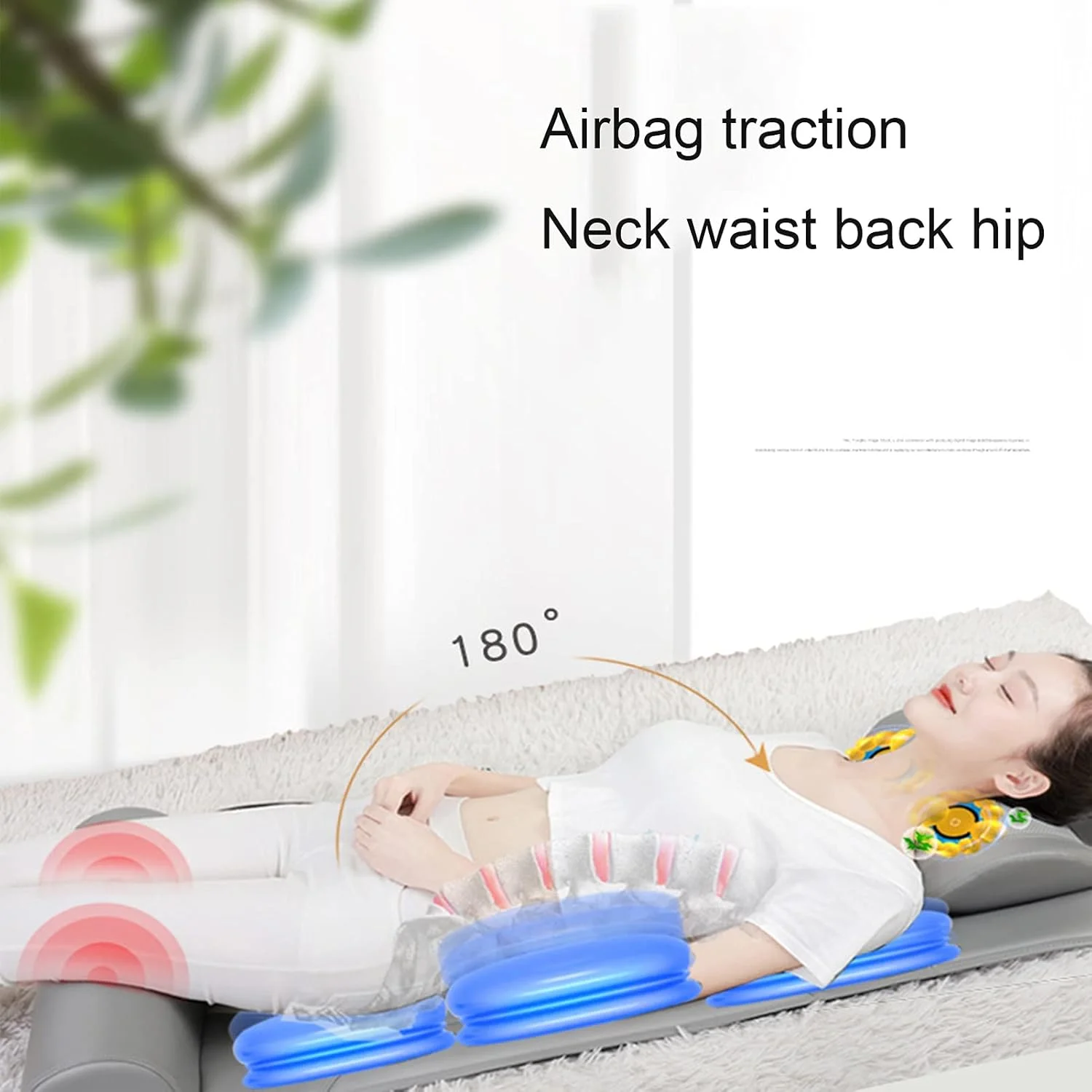 تشک ماساژ چند منظوره گرمایشی آراست، ماساژور گردن و کمر، تشک ماساژ کل بدن برای تسکین درد کمر، 4 حالت ماساژ LEOWE