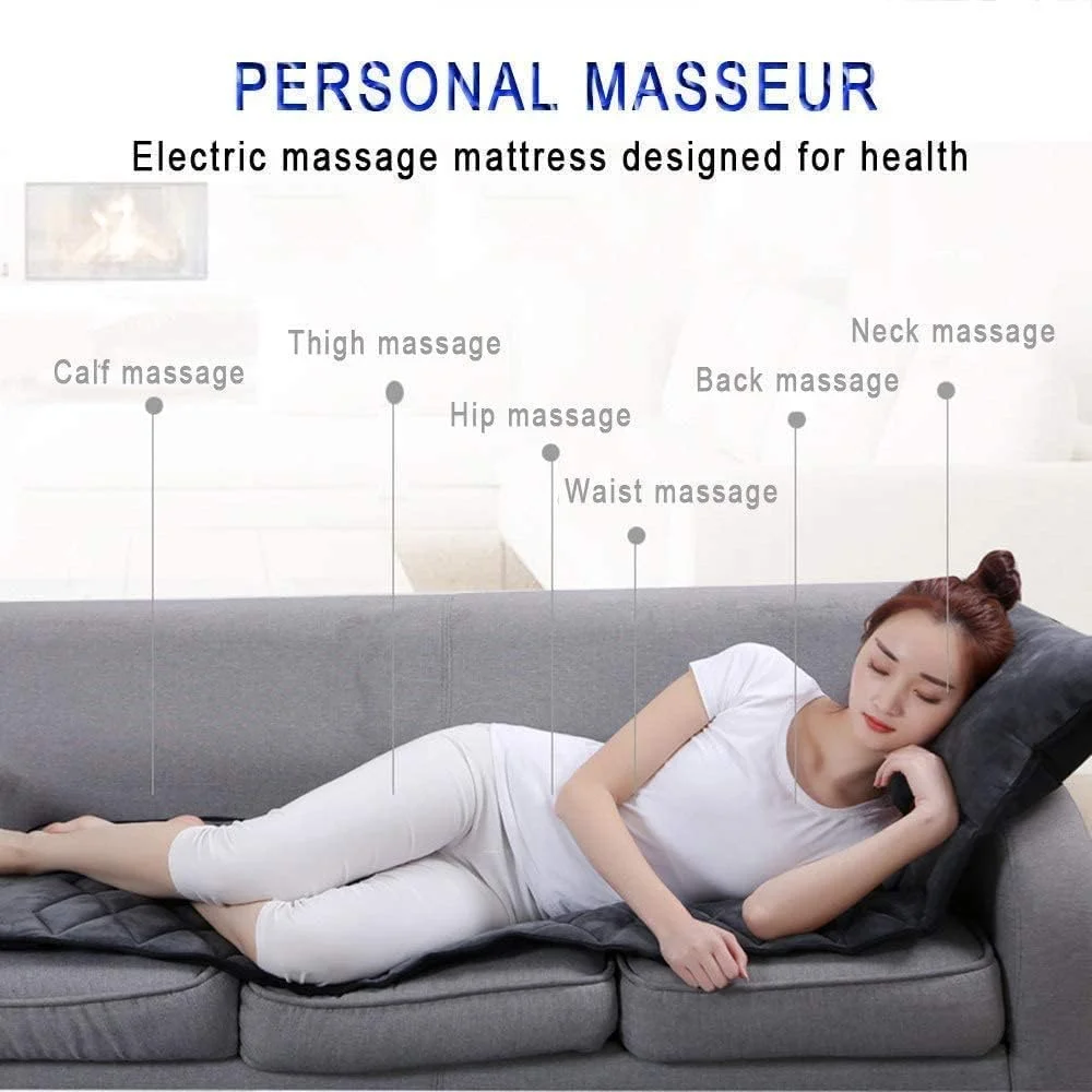 تشک ماساژور تمام بدن آراست و ماساژور گردن شیاتسو - 10 موتور ماساژ قدرتمند، تشک ماساژور تمام بدن گرمایشی شامل پشت، گردن، کمر، ستون فقرات و ران LEOWE