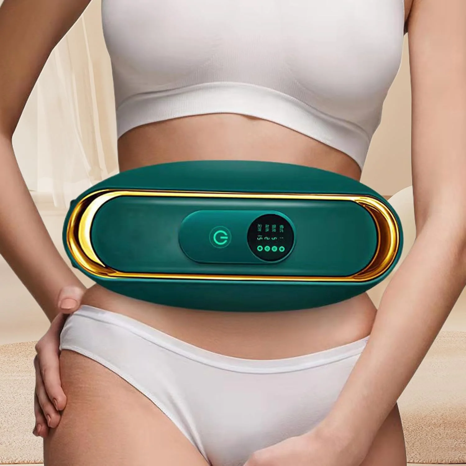 ماساژور شکمی | ماساژور شکمی لرزشی قابل حمل بی سیم | دستگاه تسکین کمر - برای فرم دهی بافت عضلانی پشت بدن پا مردان زنان ورزش در خانه