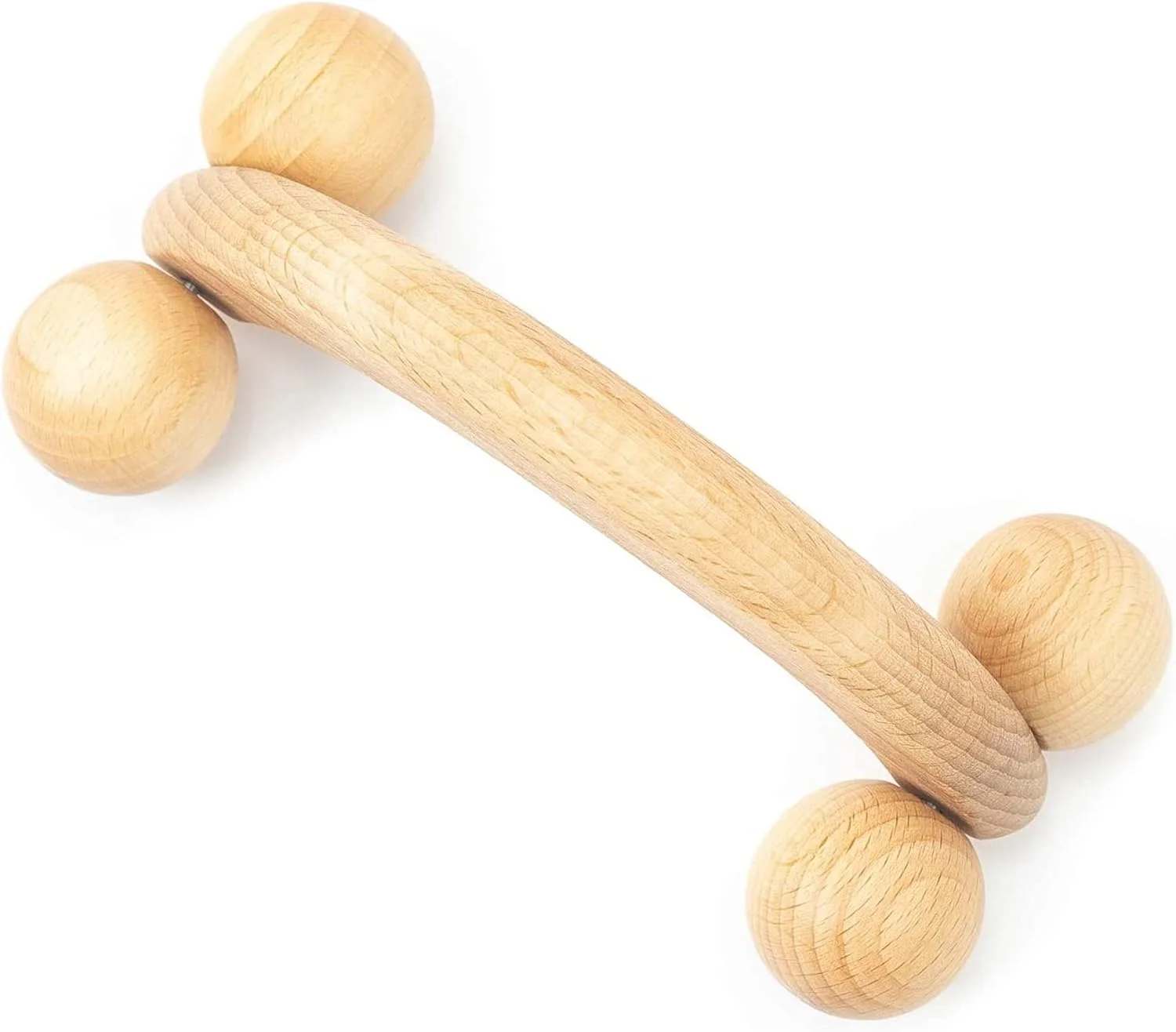 ابزار ماساژور رولی عضلات تولی اکسسوریز برای پشت گردن شانه بازوها پاها بدن توپ های چوبی 18x7x6 سانتی متر