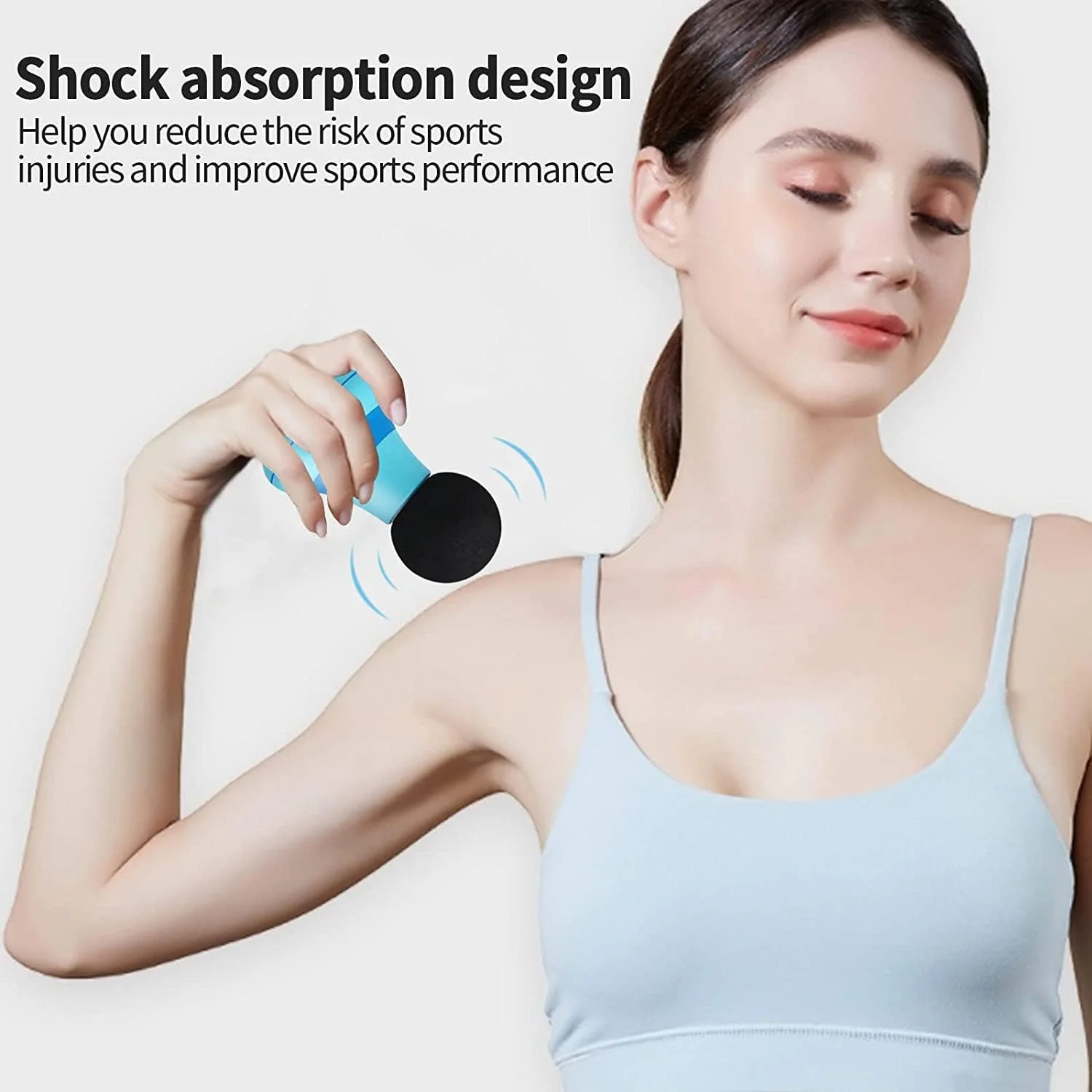 ماساژور دستی الکتریکی کوچک Nnewvante مدل ارتقا یافته 2.0 اینچ * 4.5 اینچ، دارای 6 حالت لرزش قدرتمند، بی سیم، قابل حمل، مناسب برای ماساژ شانه، گردن و کمر آقایان و بانوان (آبی)