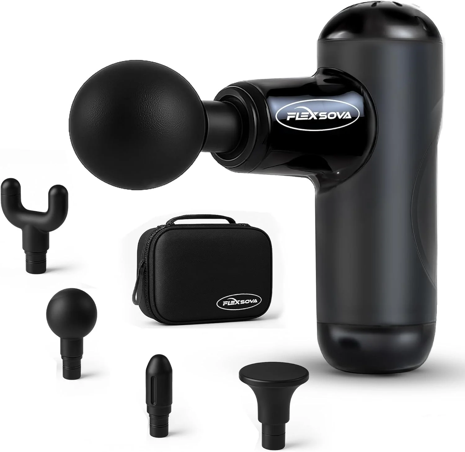 ماساژور ضربه ای کوچک، ماساژور بافت عمیق جیبی، فوق العاده کوچک و قابل حمل و بی صدا برای ریکاوری عضلات و تسکین درد، مشکی