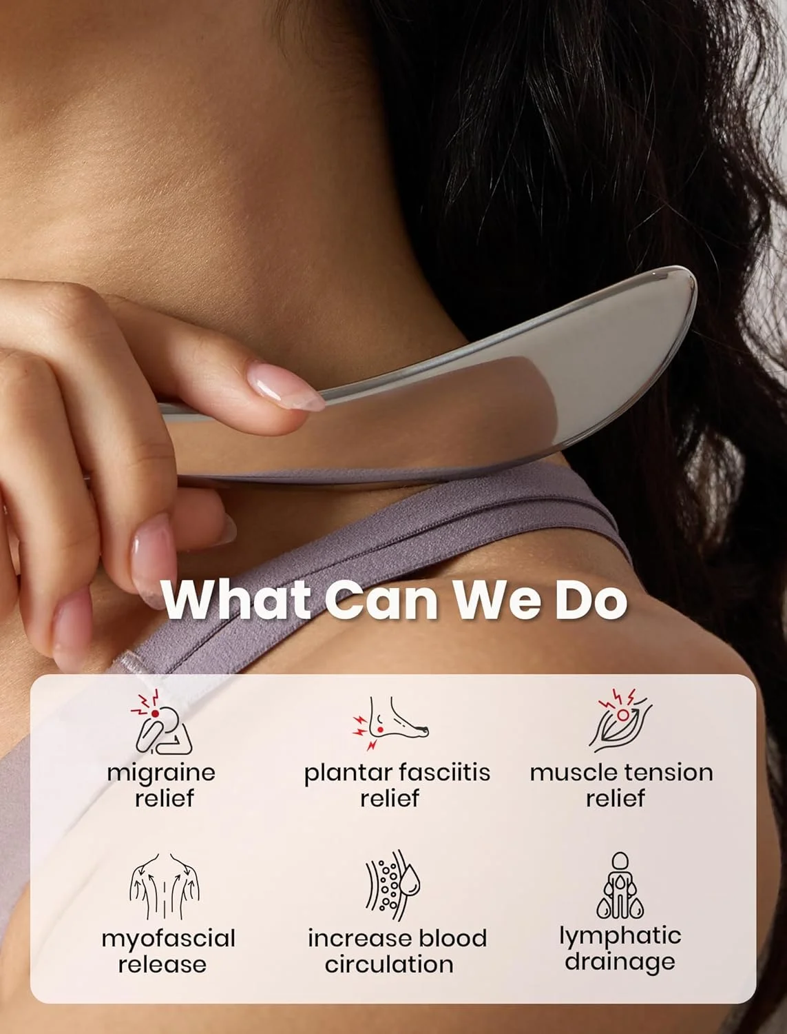 ابزار گوا شا بدن Lifechill از جنس استیل ضد زنگ، ابزار خراش دهنده عضلات فلزی برای فیزیوتراپی، ابزار ماساژ فاسیا برای تسکین درد بافت عمیق، IASTM برای روتین مراقبت از خود