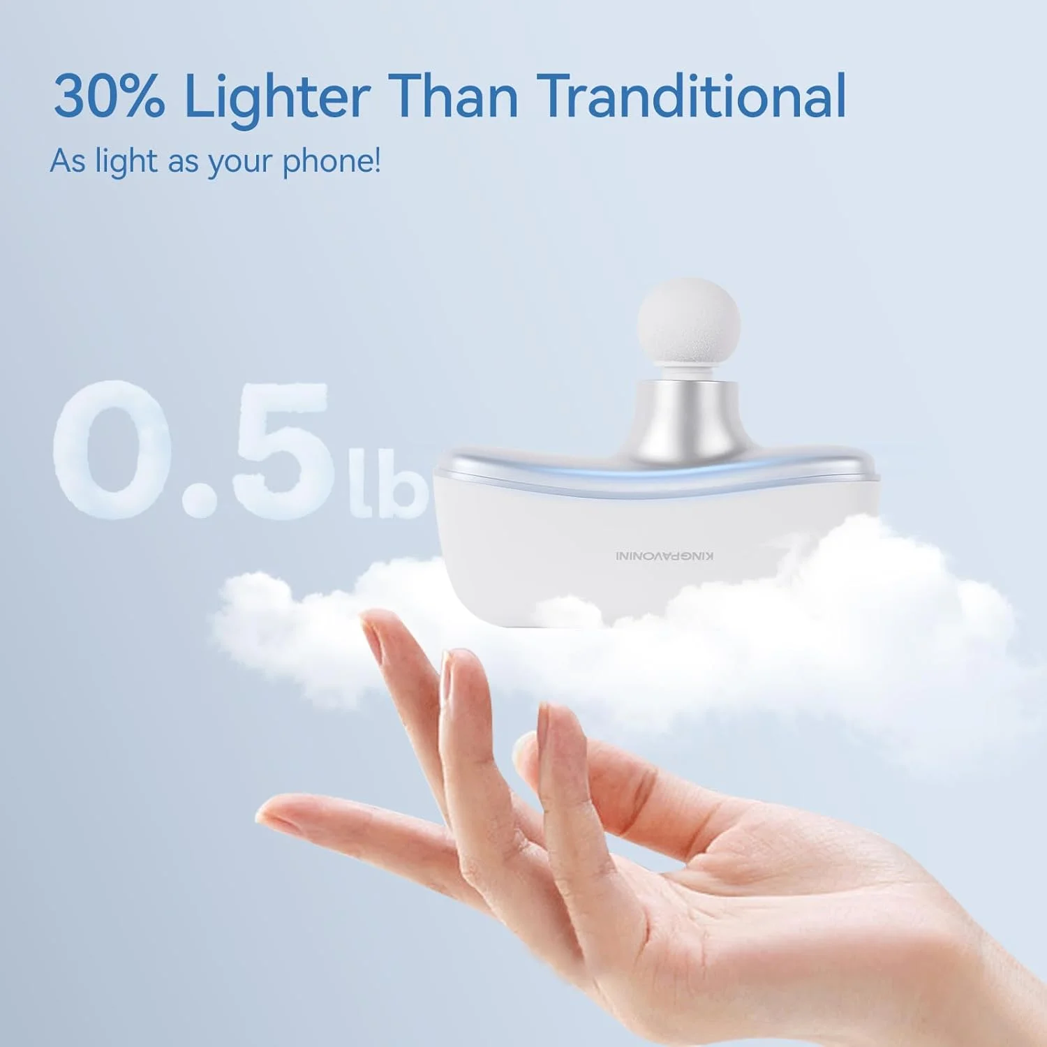 ماساژور تفنگی مینی KingPavonini با کیف نگهداری یکپارچه، ماساژور کوچک جیبی بافت عمیق، ماساژور ضربه ای قابل حمل 0.5 پوندی برای مسافرت، باشگاه، هدیه برای زنان و مردان