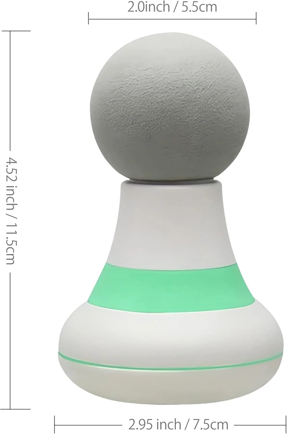 ماساژور دستی قدرتمند 2.0 اینچی * 4.5 اینچی با 6 حالت لرزش جادویی، ماساژور الکتریکی کوچک شخصی برای ماساژ گردن، شانه، پشت و بدن (سبز)