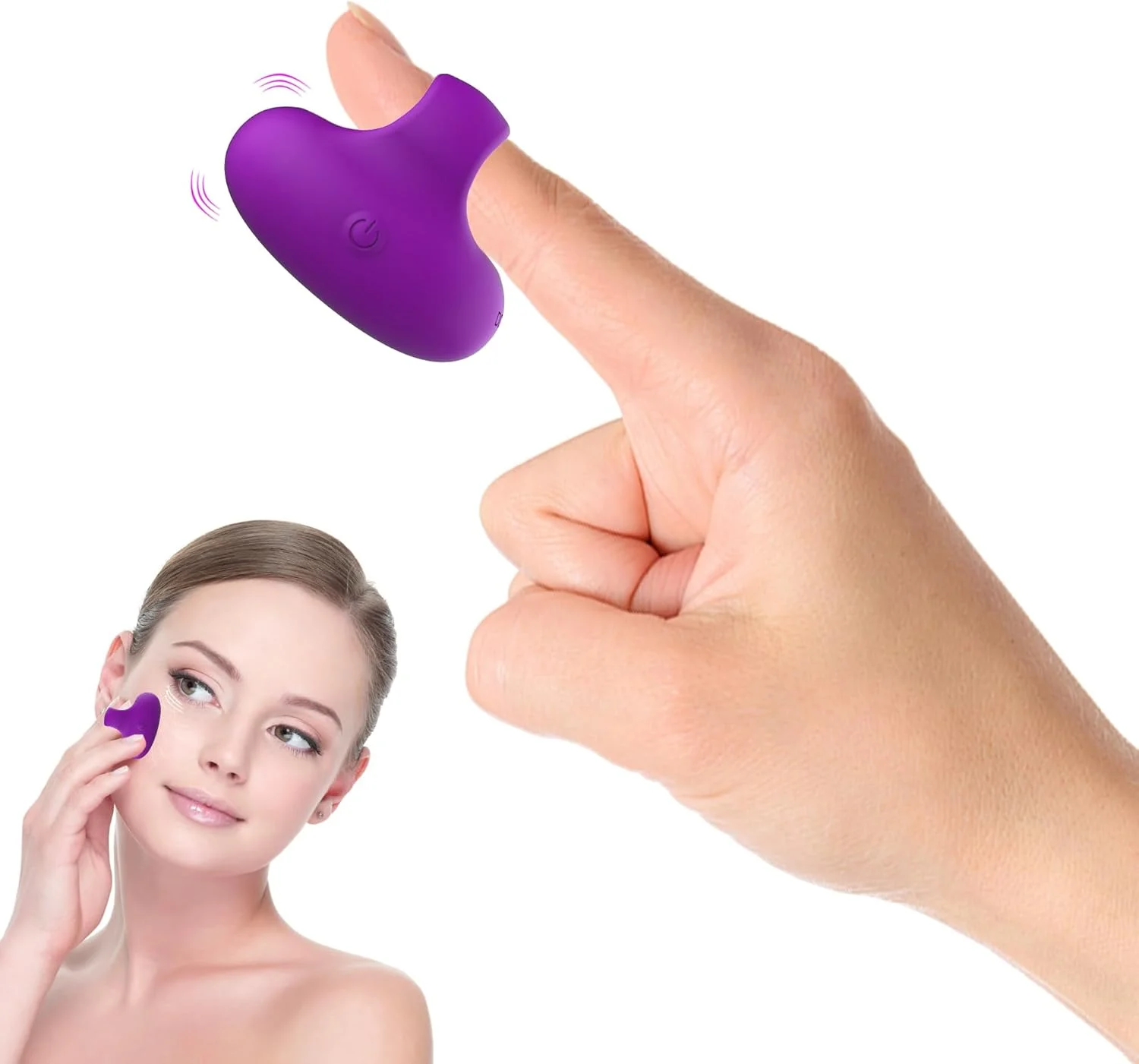 ماساژور قابل حمل جیبی مینی حلقه ای برای صورت و چشم، شارژی USB، ماساژور شخصی برای سفت کردن عضلات صورت، ضد پیری و رفع تیرگی دور چشم