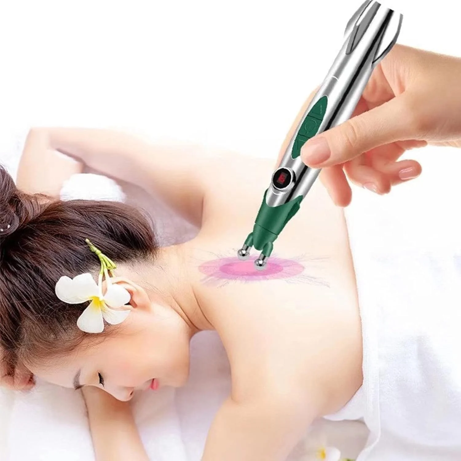 قلم طب سوزنی الکترونیکی 3 در 1، ابزارهای قلم ماساژ چند منظوره، قلم طب سوزنی الکترونیکی برای تسکین درد، قلم انرژی مریدین قدرتمند برای تسکین درد، 2 عدد باتری قلمی (شامل نمی شود)